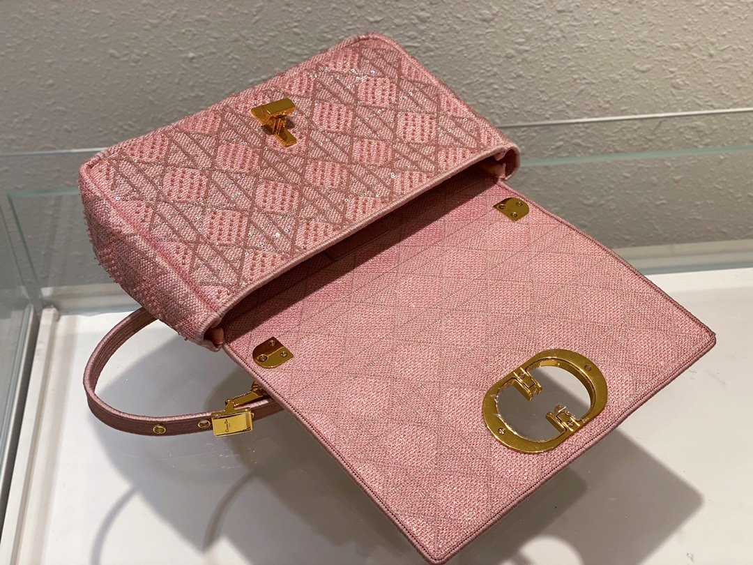 Christian Dior Medium Dior Caro Bag Pink, For Women, Women’s Handbags 27.5cm/10.8in CD