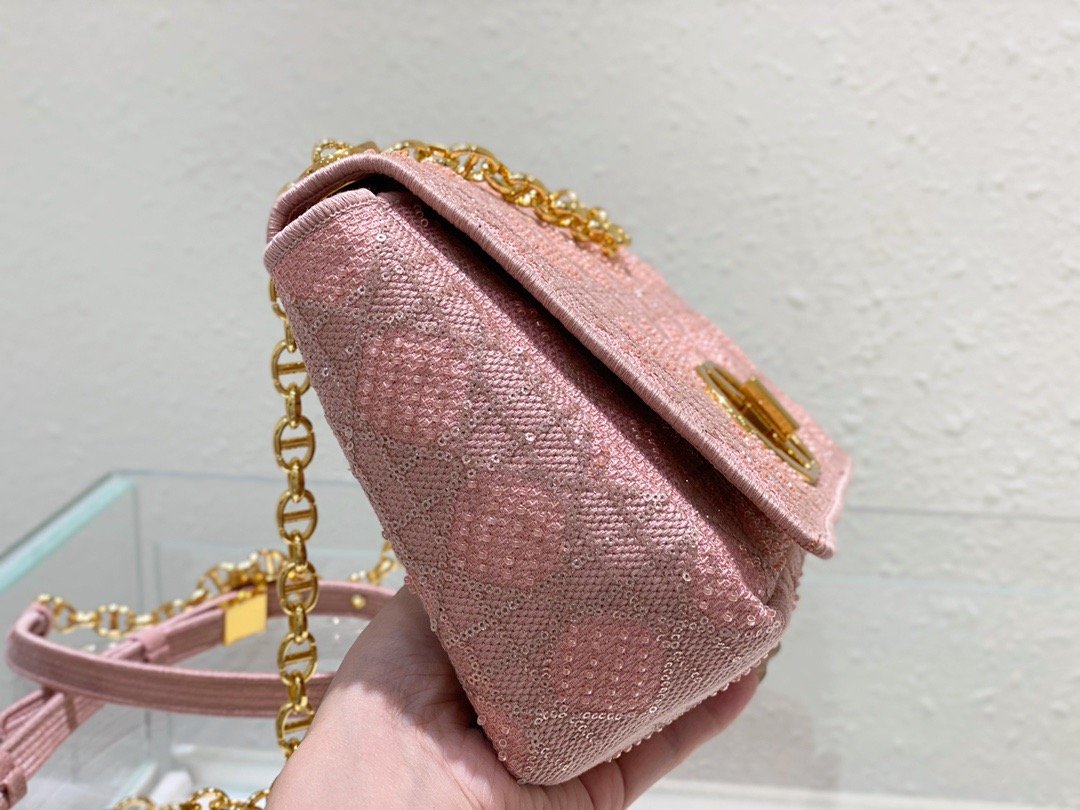 Christian Dior Medium Dior Caro Bag Pink, For Women, Women’s Handbags 27.5cm/10.8in CD