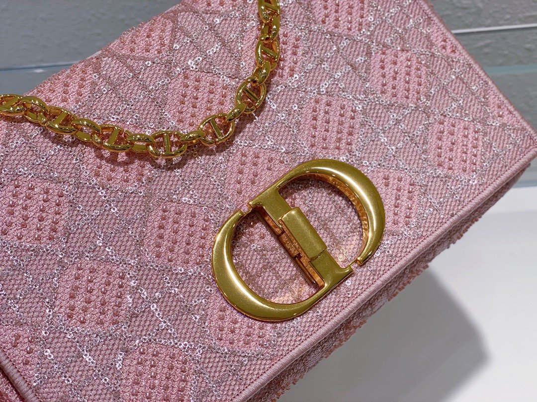 Christian Dior Medium Dior Caro Bag Pink, For Women, Women’s Handbags 27.5cm/10.8in CD
