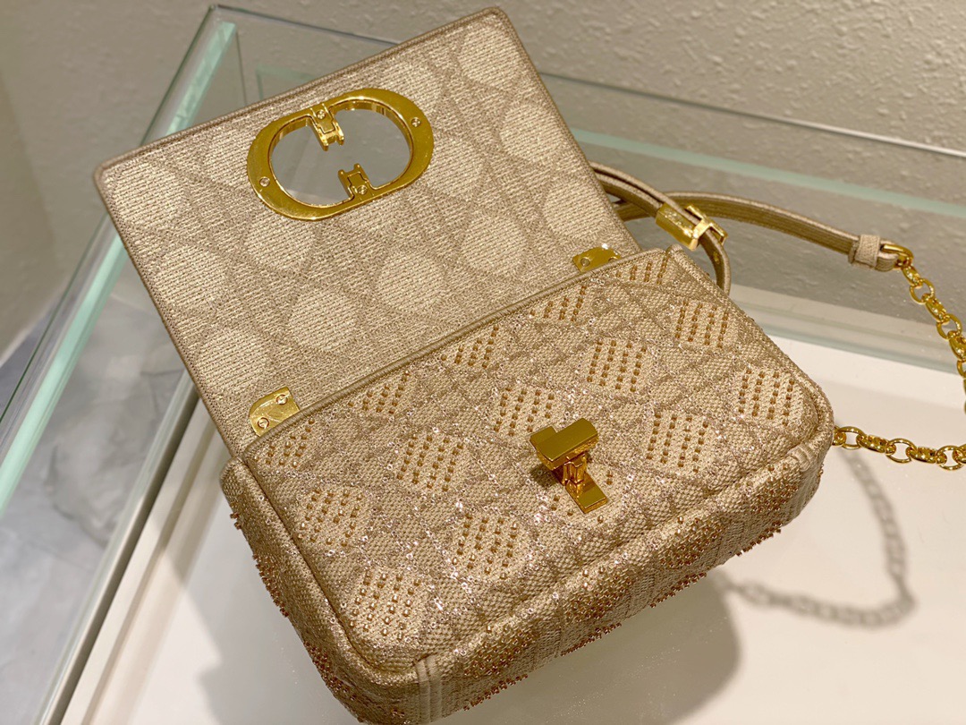 Christian Dior Medium Dior Caro Bag Yellow, For Women, Women’s Handbags 25.5cm/10in CD