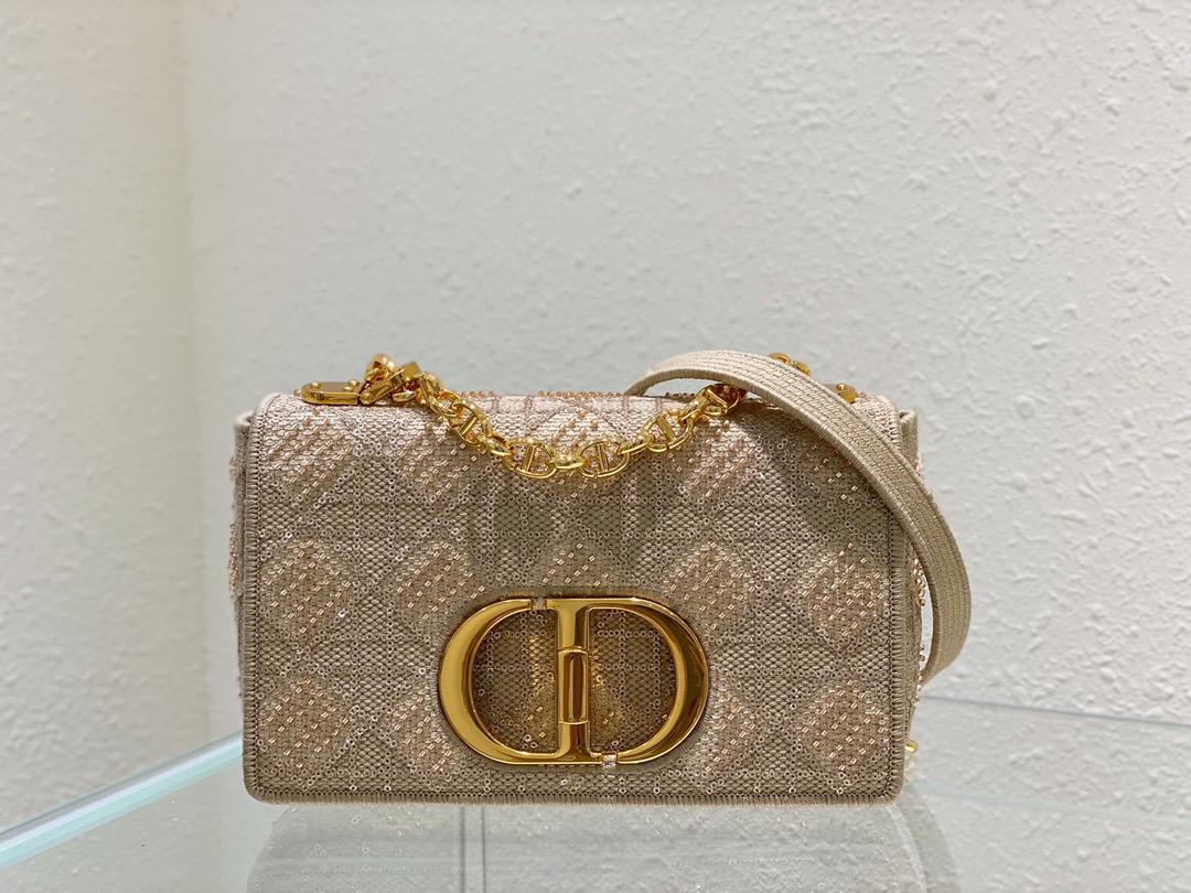 Christian Dior Medium Dior Caro Bag Yellow, For Women, Women’s Handbags 25.5cm/10in CD