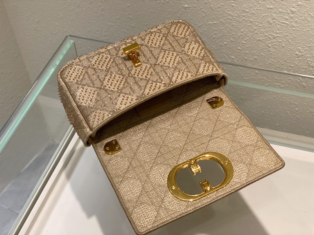 Christian Dior Medium Dior Caro Bag Yellow, For Women, Women’s Handbags 25.5cm/10in CD