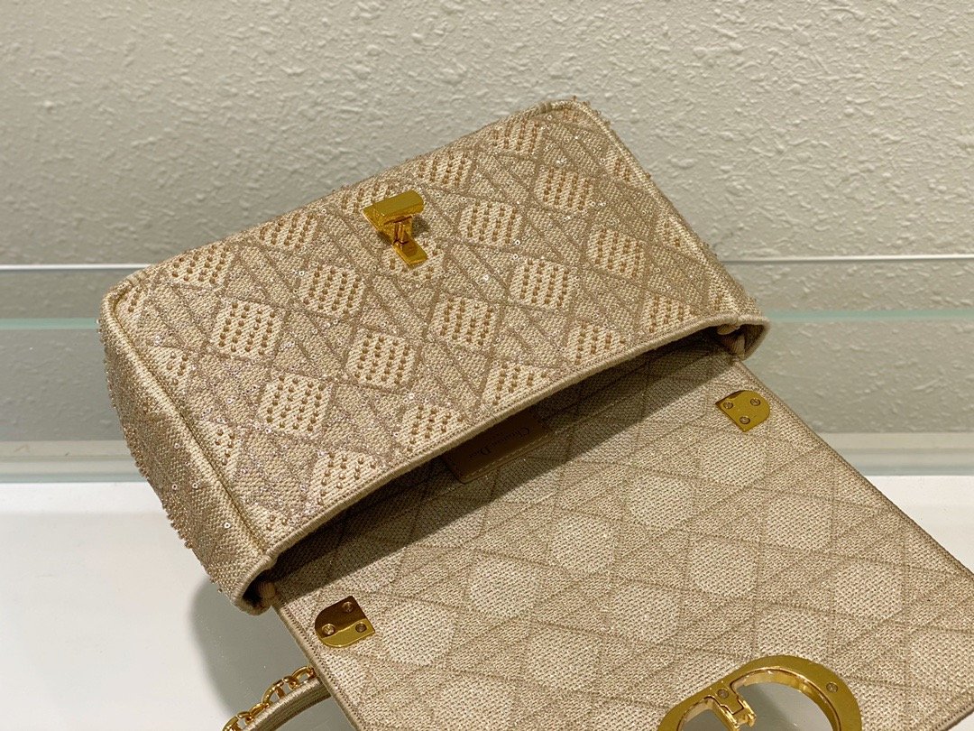 Christian Dior Medium Dior Caro Bag Yellow, For Women, Women’s Handbags 27.5cm/10.8in CD