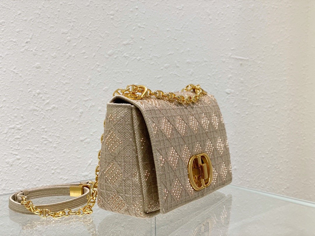 Christian Dior Medium Dior Caro Bag Yellow, For Women, Women’s Handbags 27.5cm/10.8in CD