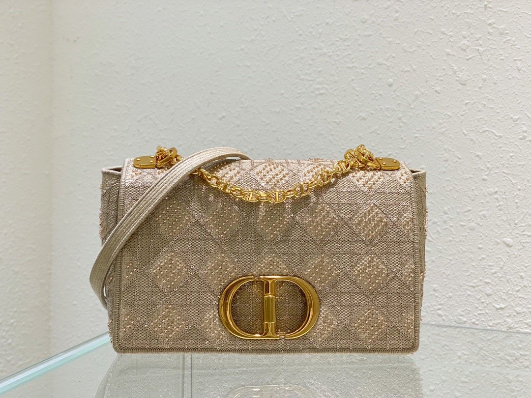 Christian Dior Medium Dior Caro Bag Yellow, For Women, Women’s Handbags 27.5cm/10.8in CD
