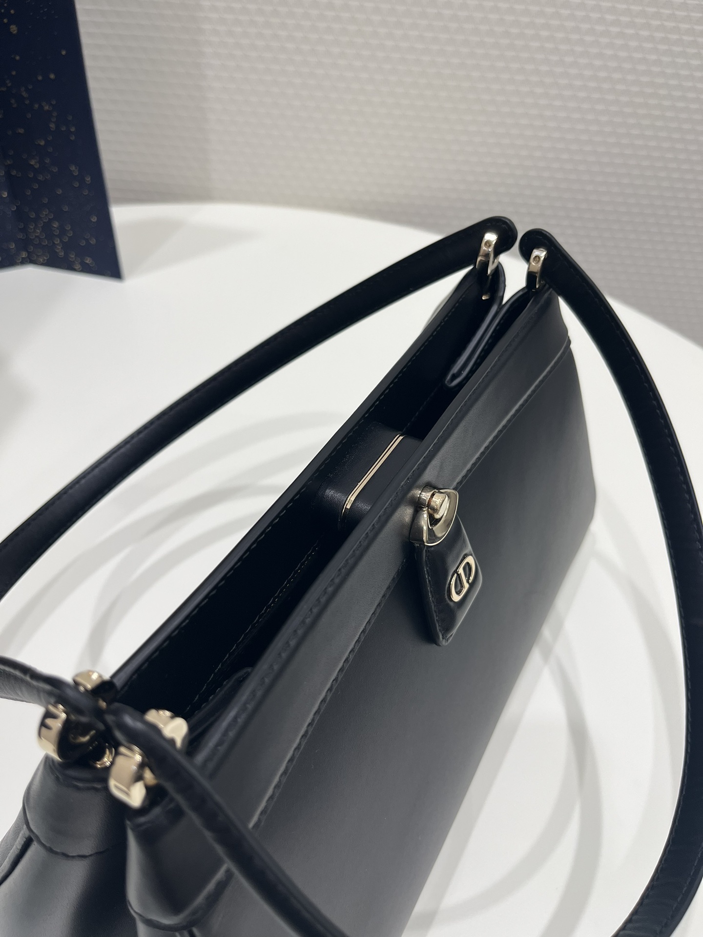 Christian Dior Medium Dior Key Bag Black For Women 12in/30 cmOBEQ_