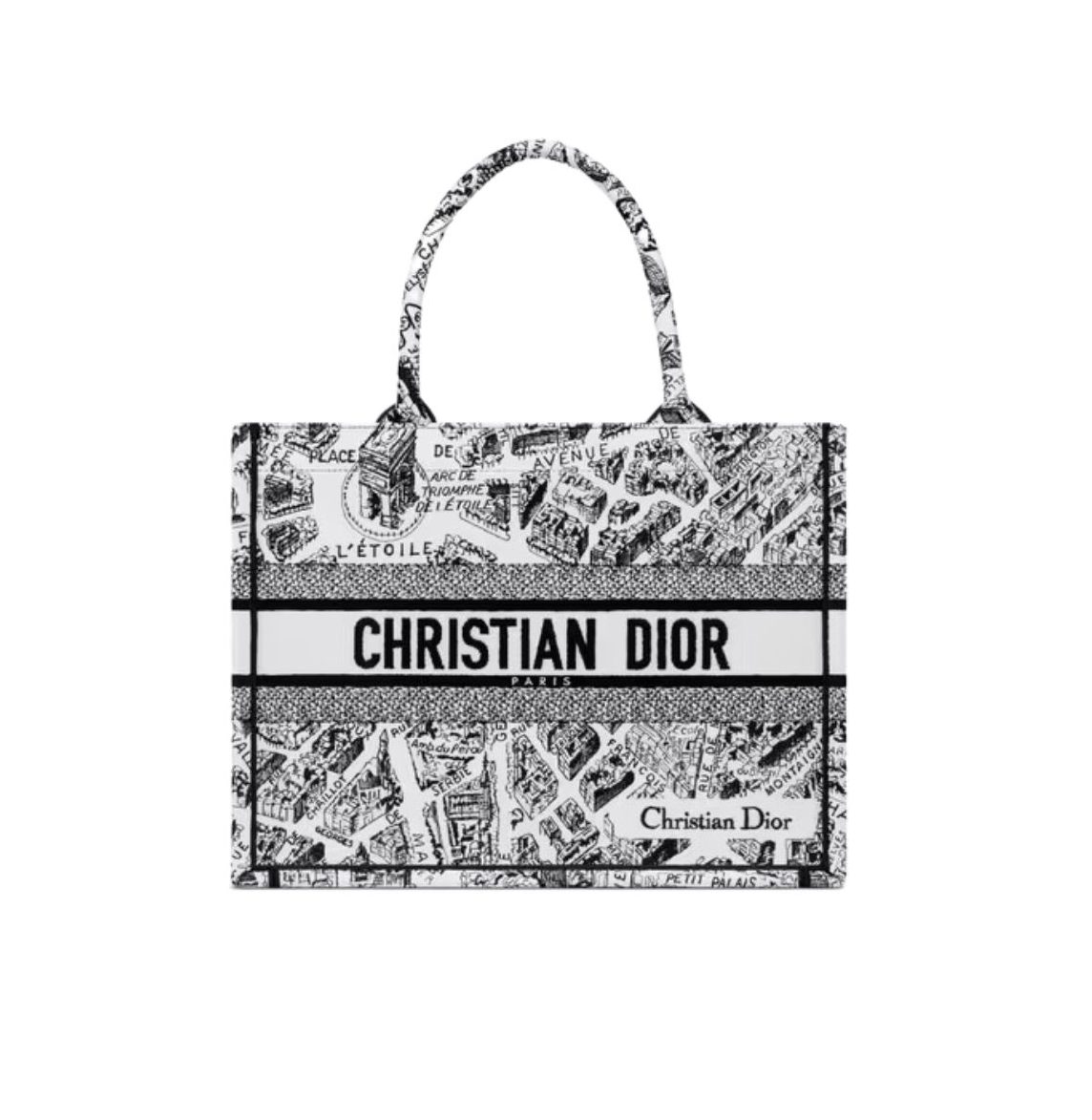 Christian Dior Medium Dior Tote Bag Black And  For Women 14in/ 36cmZOMP_