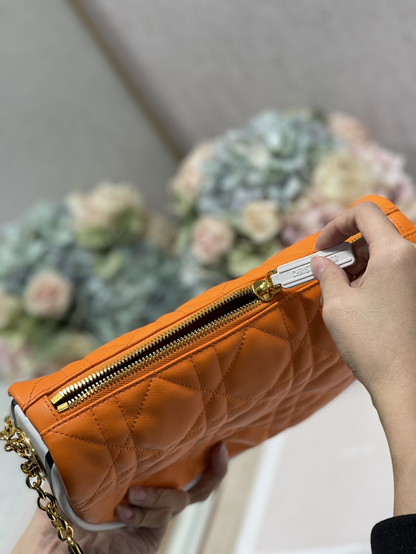 Christian Dior Medium Dior Vibe Hobo Bag, Orange, For Women Women’s Handbags, Crossbody Bags, 30cm CD