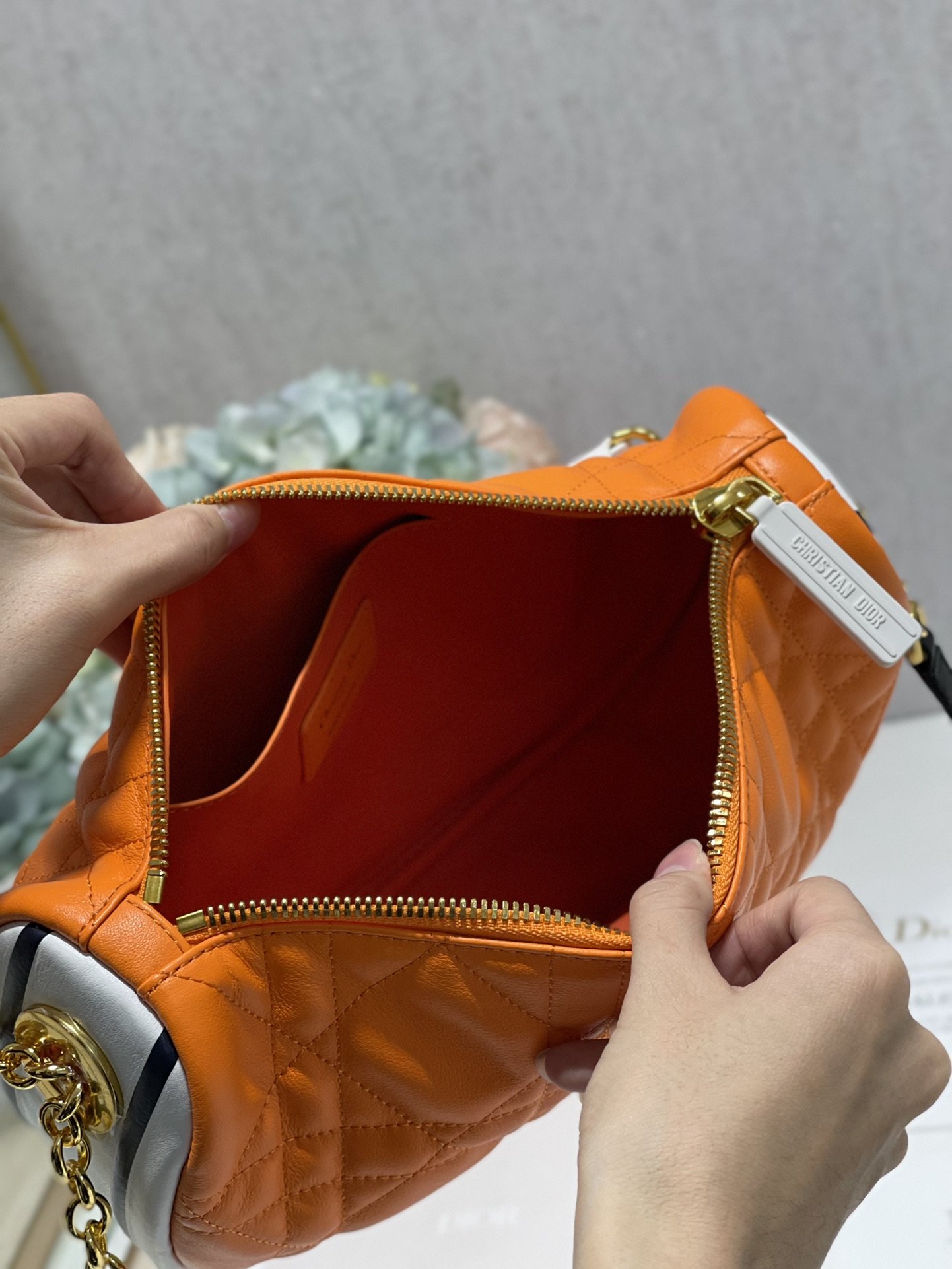 Christian Dior Medium Dior Vibe Hobo Bag, Orange, For Women Women’s Handbags, Crossbody Bags, 30cm CD