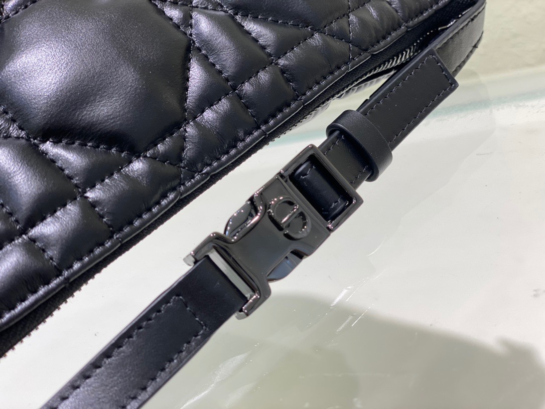 Christian Dior Medium DiorTravel Nomad Pouch Black, For Women, Women’s Handbags 8.5in/22cm CDBMIG_