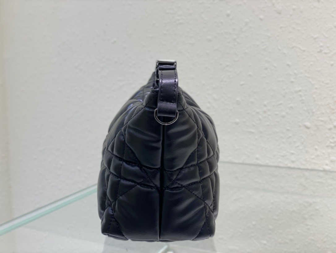 Christian Dior Medium DiorTravel Nomad Pouch Black, For Women, Women’s Handbags 8.5in/22cm CDBMIG_