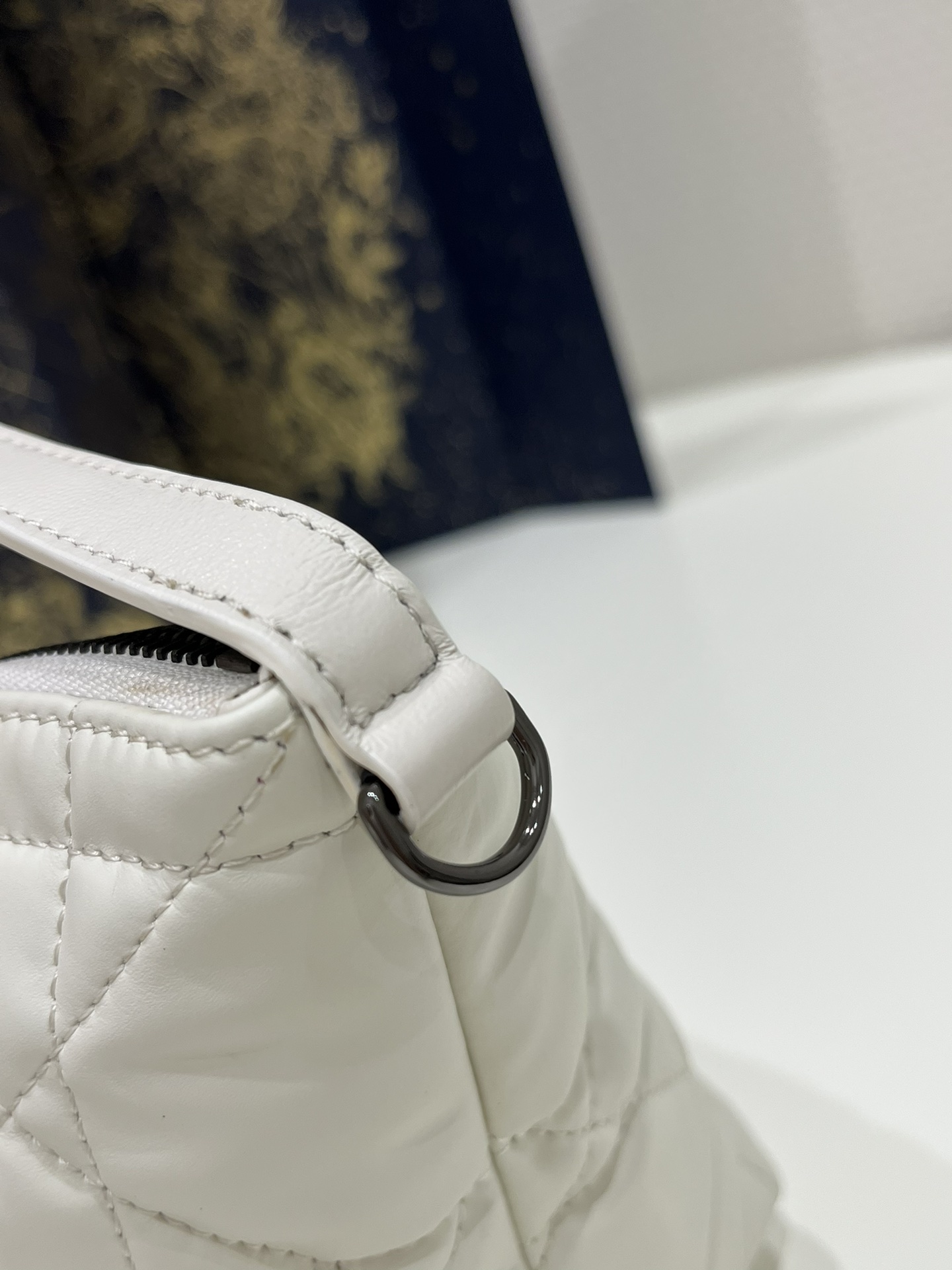 Christian Dior Medium Diortravel Nomad Pouch Black/White For Women 8.5in/ 22cmBMIG_