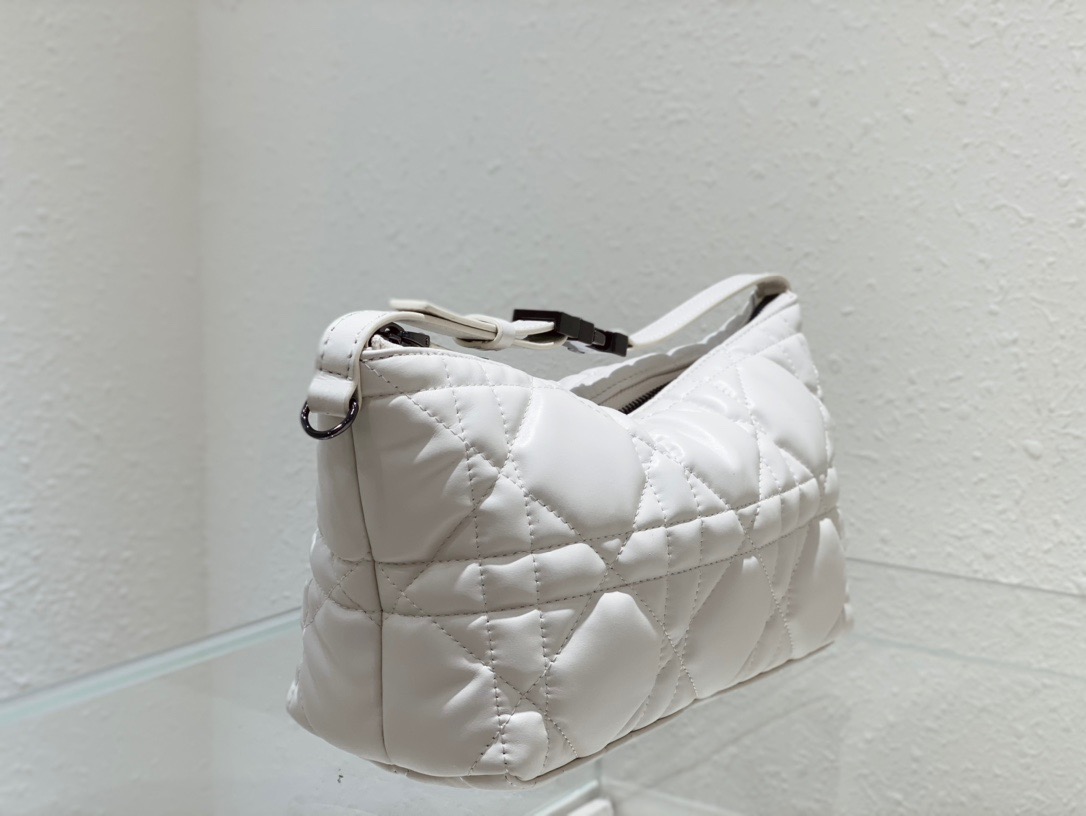 Christian Dior Medium DiorTravel Nomad Pouch White, For Women, Women’s Handbags 8.5in/22cm CDBMIG_
