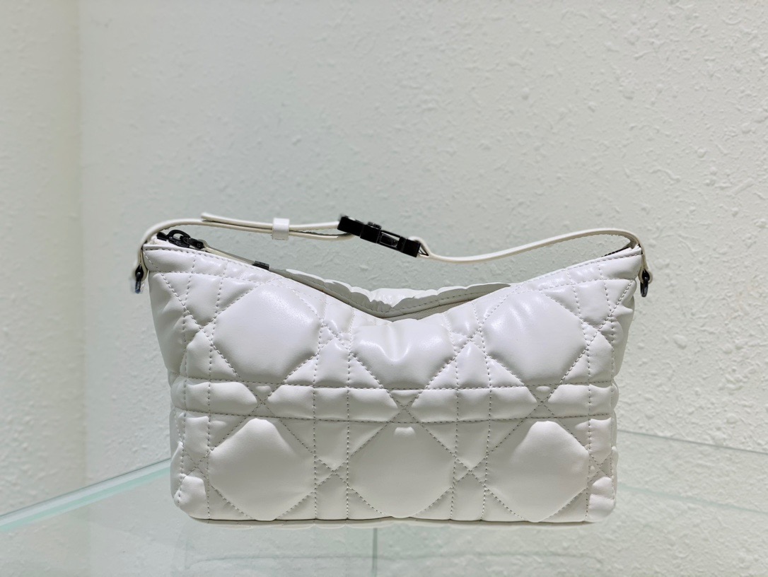 Christian Dior Medium DiorTravel Nomad Pouch White, For Women, Women’s Handbags 8.5in/22cm CDBMIG_