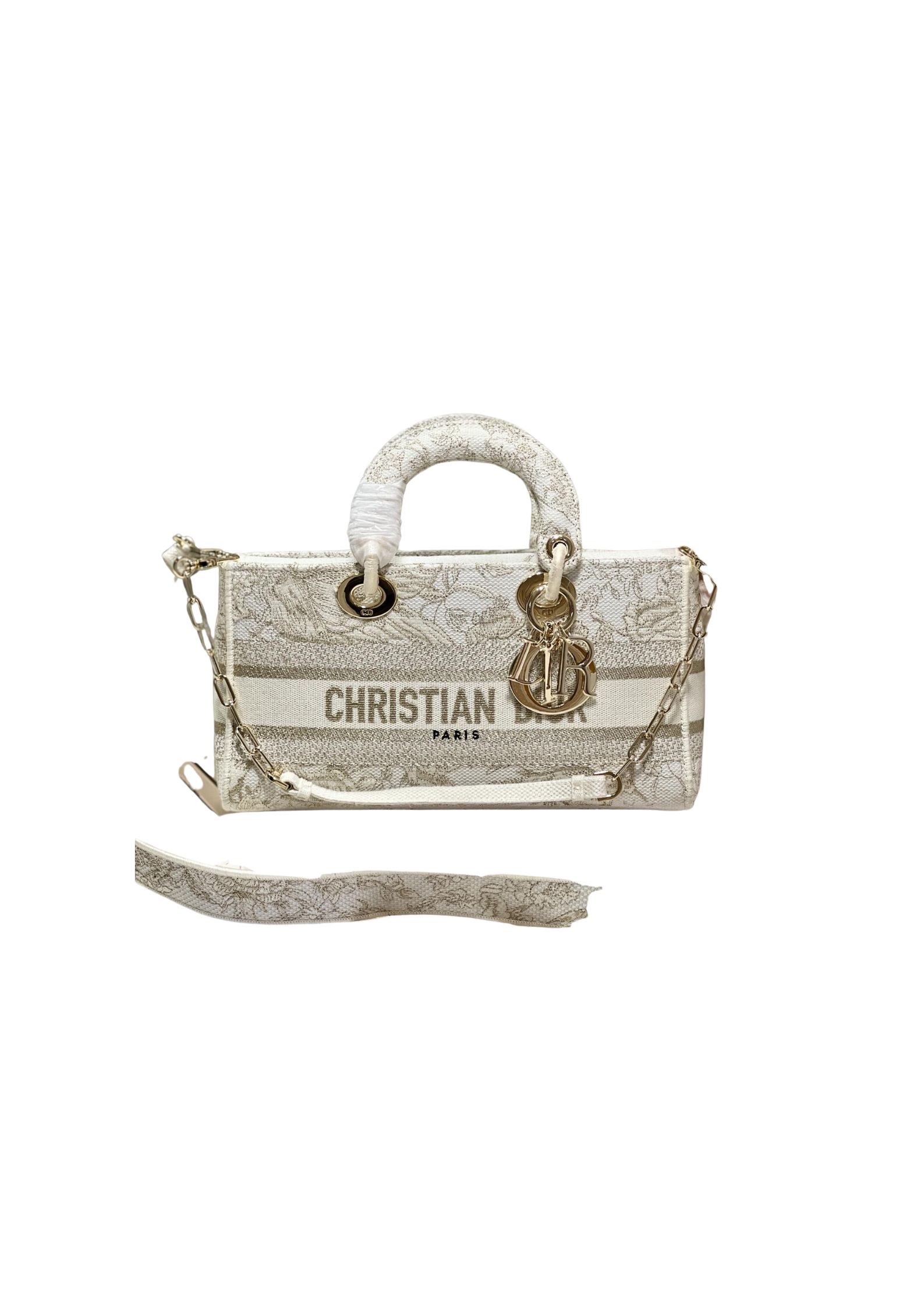 Christian Dior Medium Lady D-Joy Bag Beige For Women 10in/26cm