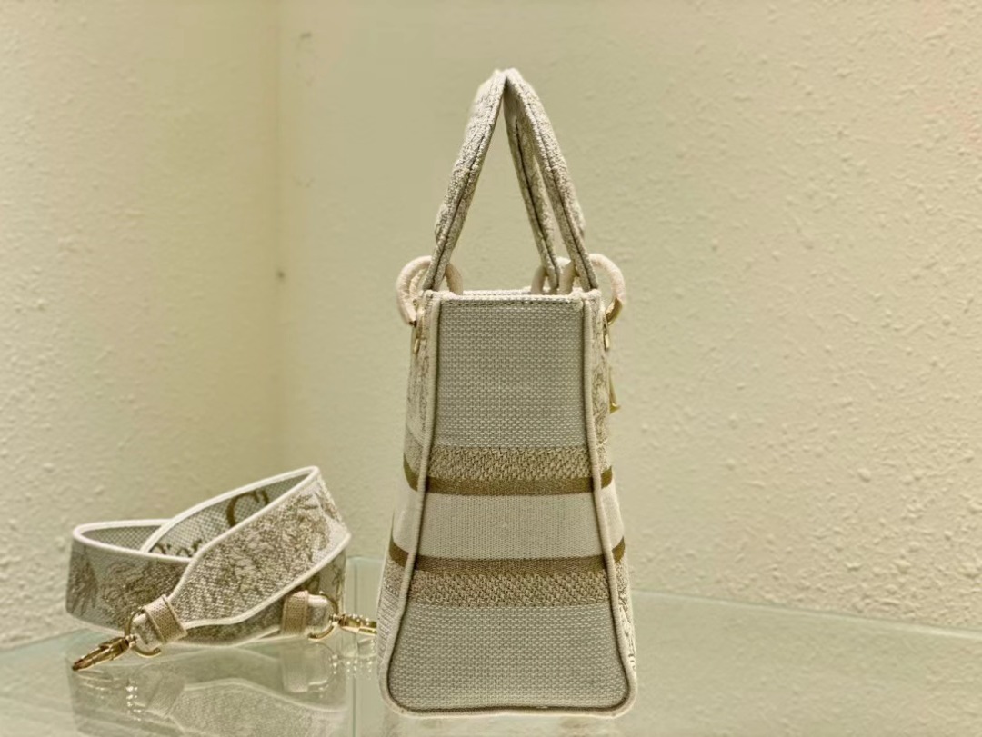 Christian Dior Medium Lady D-Lite Bag, Beige, For Women Women’s Handbags, Crossbody Bags, 24cm CD
