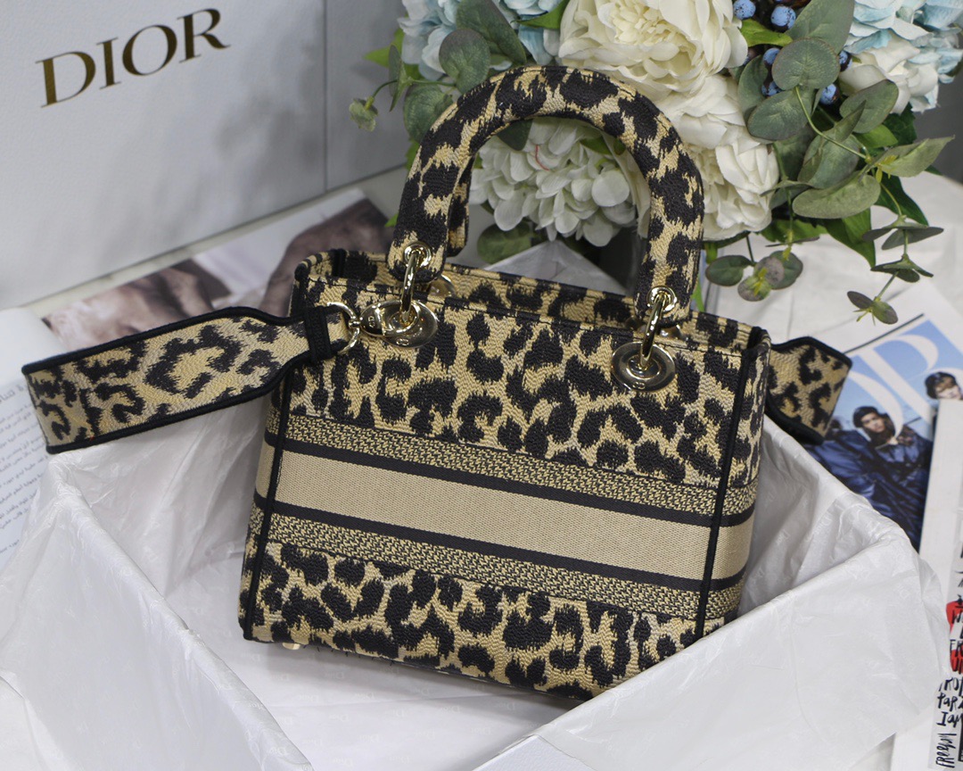 Christian Dior Medium Lady D-Lite Bag Black Gold, For Women, Women’s Handbags 24cm/9.5in CDORHM_