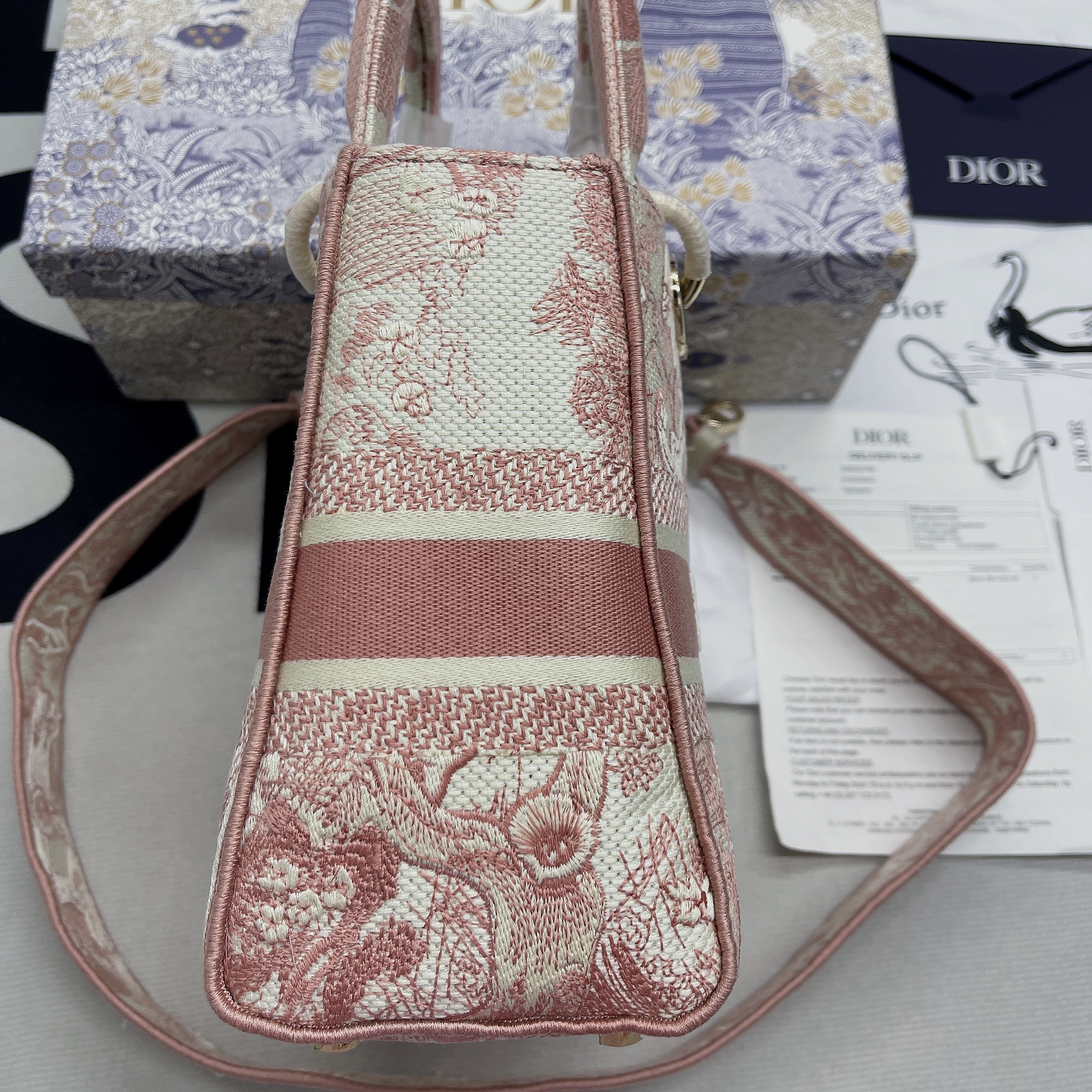 Christian Dior Medium Lady D-Lite Bag Pink, For Women, Women’s Handbags 24cm/9.5in CDOTDT_