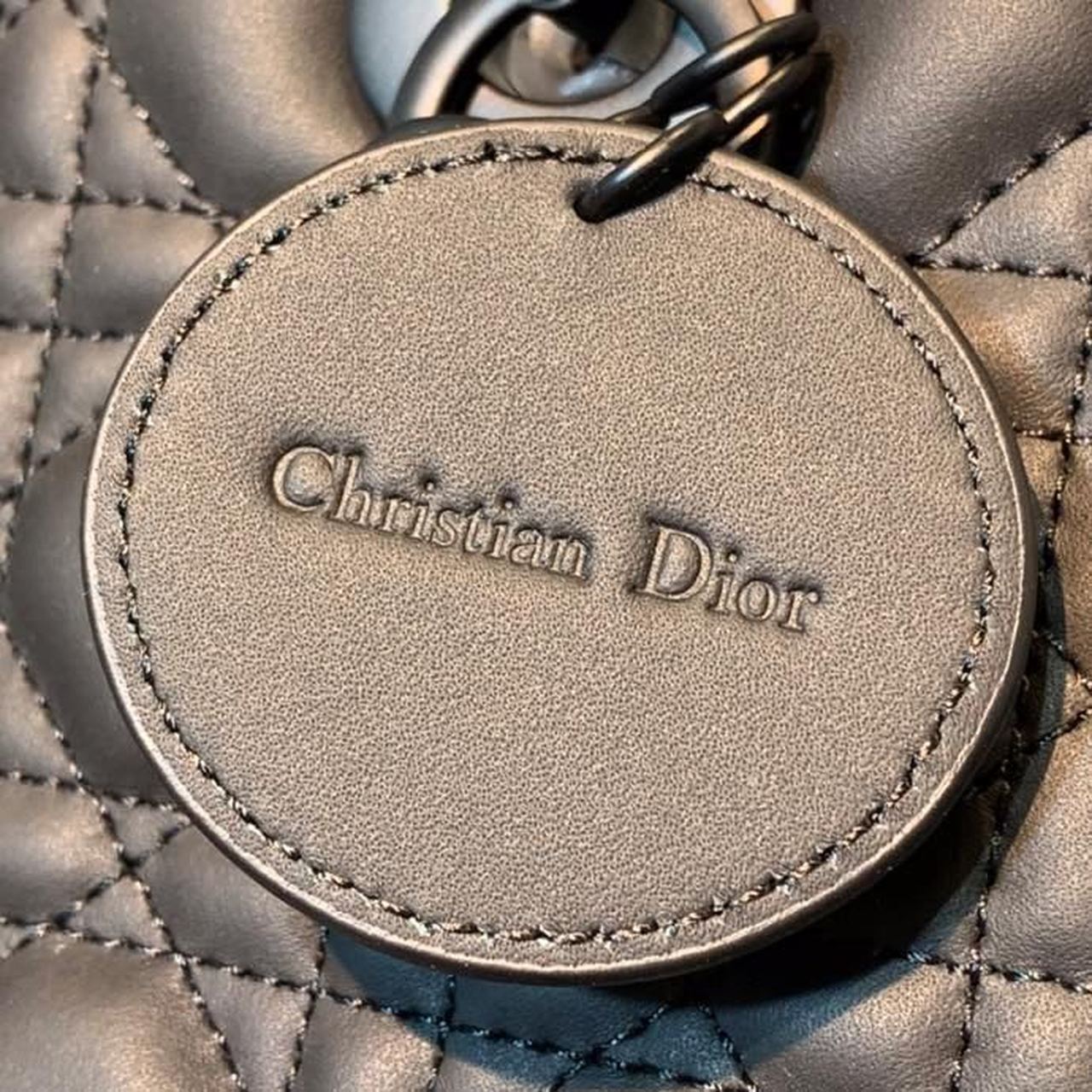 Christian Dior Medium Lady Dior Bag Matte Hardware Black Ultramatte For Women 9.5in/24cm CDSLOI_