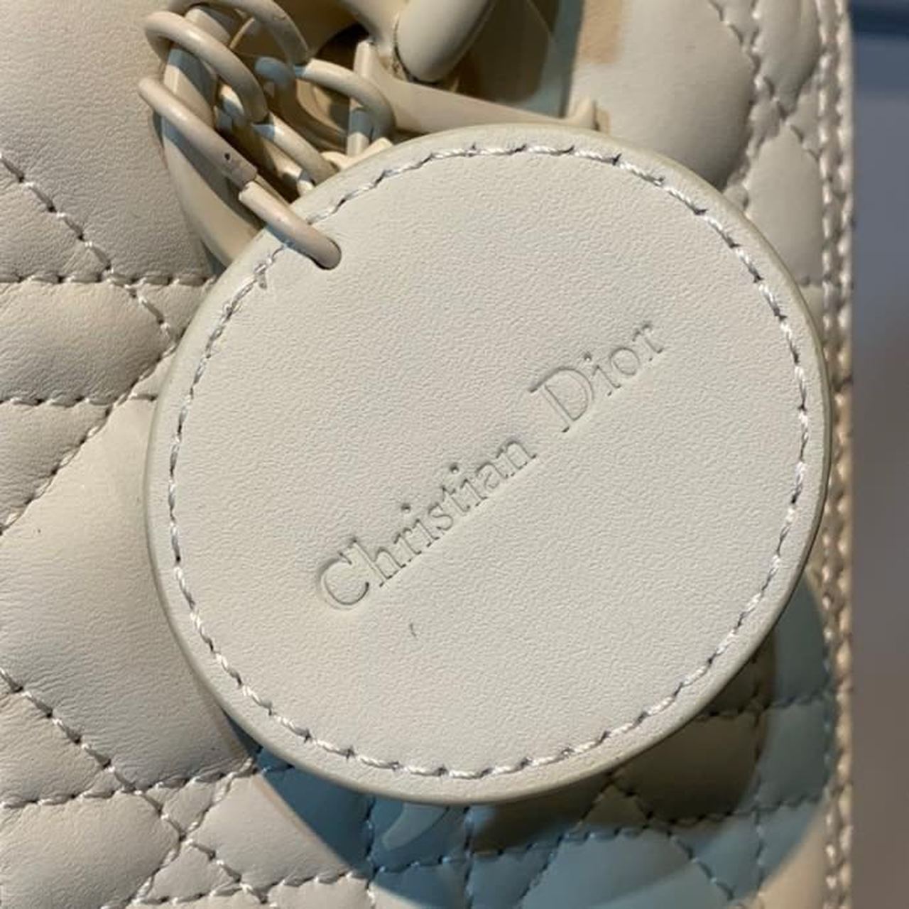 Christian Dior Medium Lady Dior Bag White For Women 9.5in/24cm CD