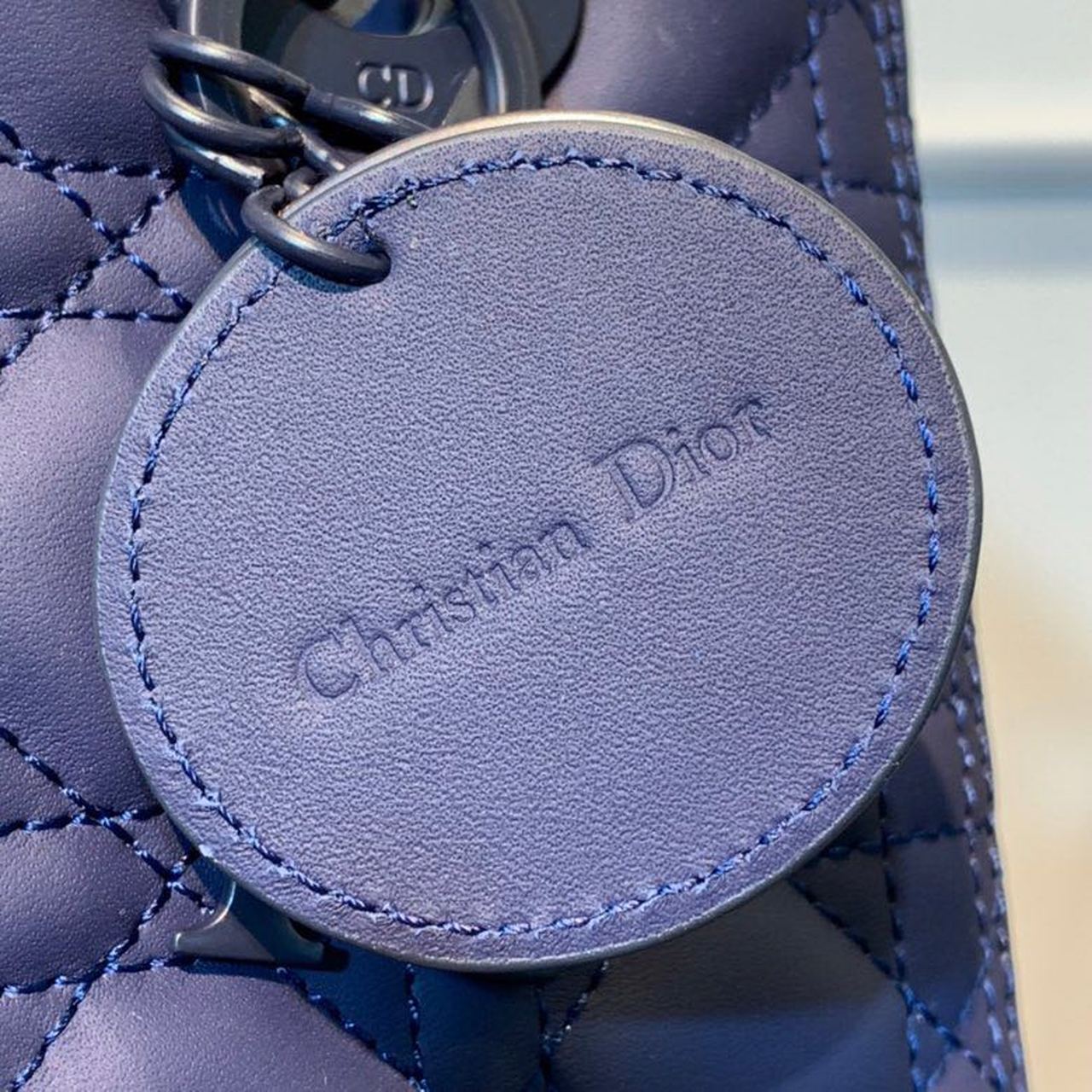 Christian Dior Medium Ultramatte Lady Dior Bag Blue For Women 9.5in/24cm CDILOI_M85B