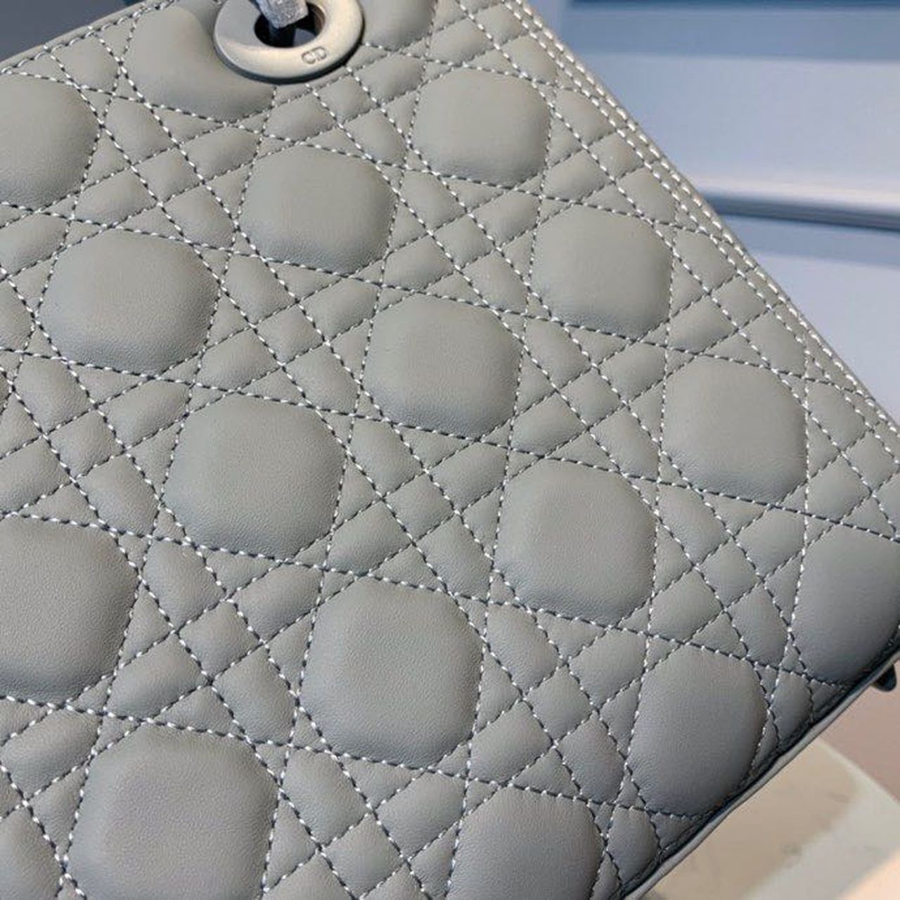 Christian Dior Medium Ultramatte Lady Dior Bag Grey For Women 9.5in/24cm CDILOI_M41G