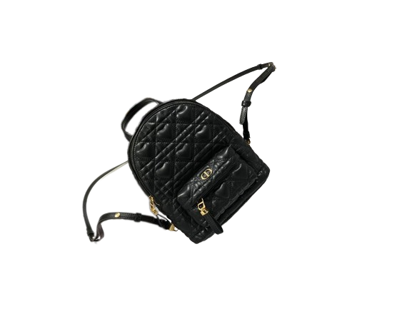 Christian Dior Mini Dior Backpack Cannage Black/White/Red For Men 8 in/21cm