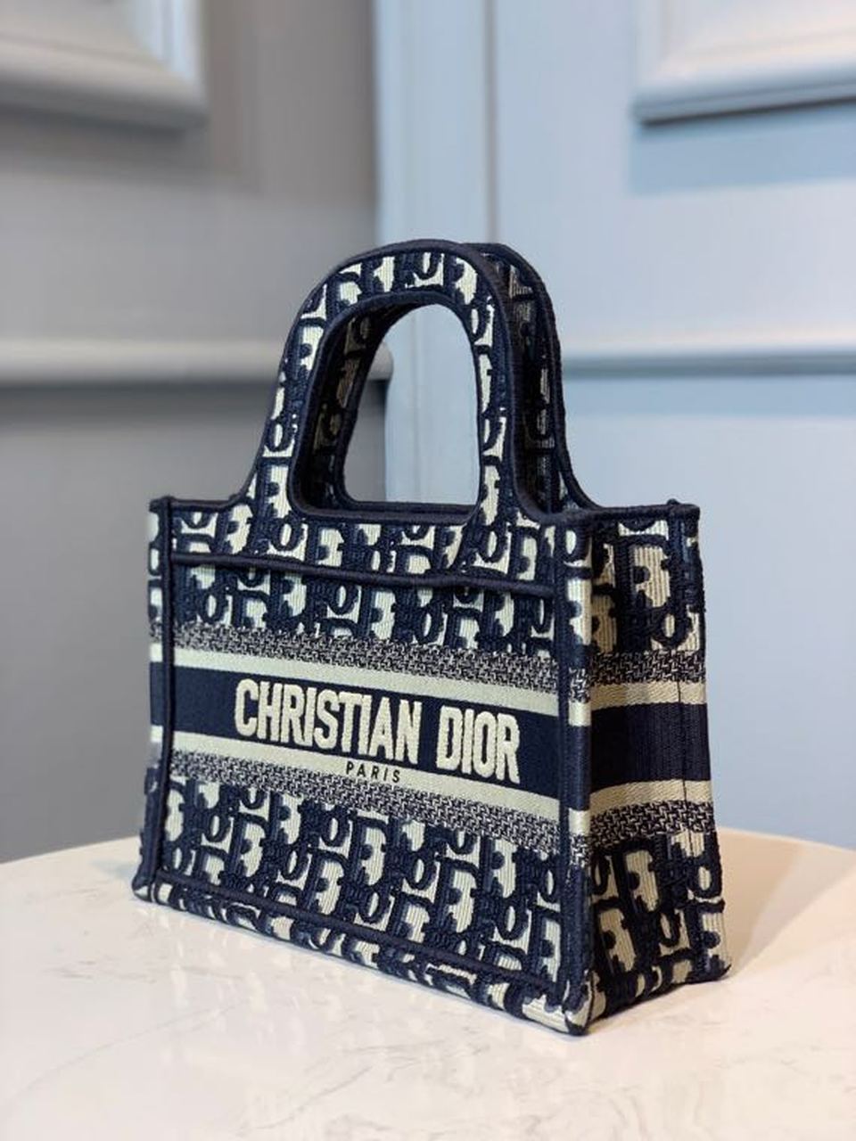 Christian Dior Mini Dior Book Tote Bag Blue By Maria Grazia Chiuri For Women 9in/23cm CDZRIW_