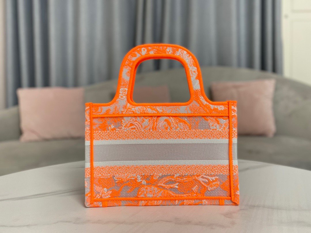 Christian Dior Mini Dior Book Tote Orange For Women, Women’s Handbags 9in/23cm CDZRVJ_