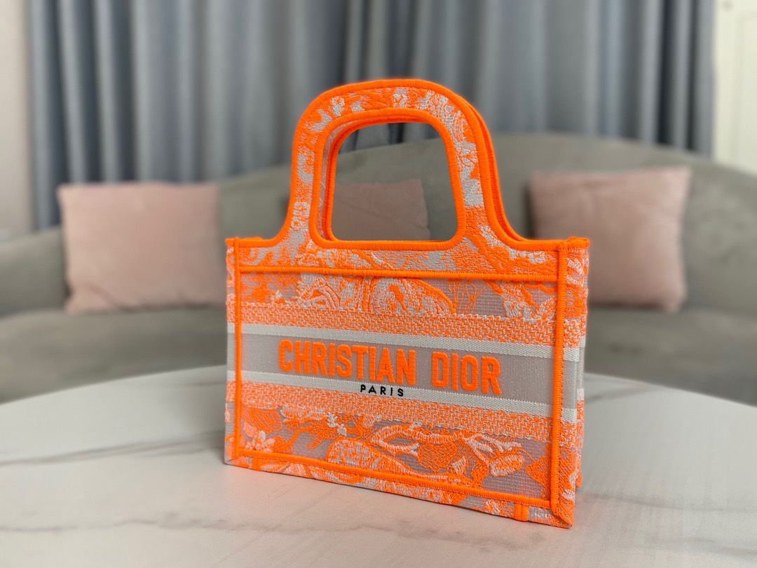 Christian Dior Mini Dior Book Tote Orange For Women, Women’s Handbags 9in/23cm CDZRVJ_