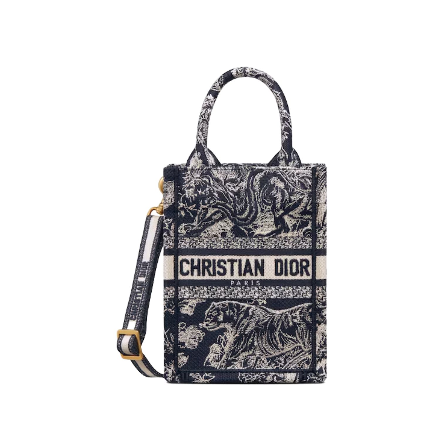 Christian Dior Mini Dior Book Tote Phone Bag Blue For WomenCRGO_M928- 7 Inches/ 18 Cm