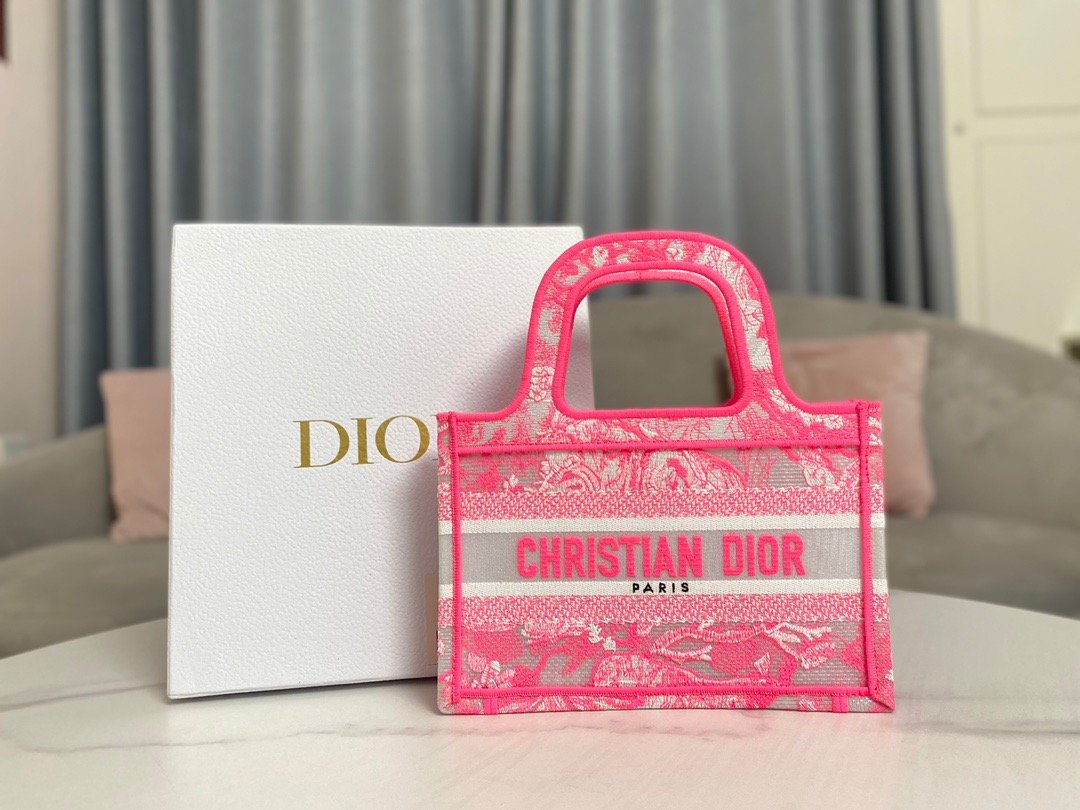 Christian Dior Mini Dior Book Tote Pink, For Women, Women’s Handbags 9in/23cm CDZRVJ_