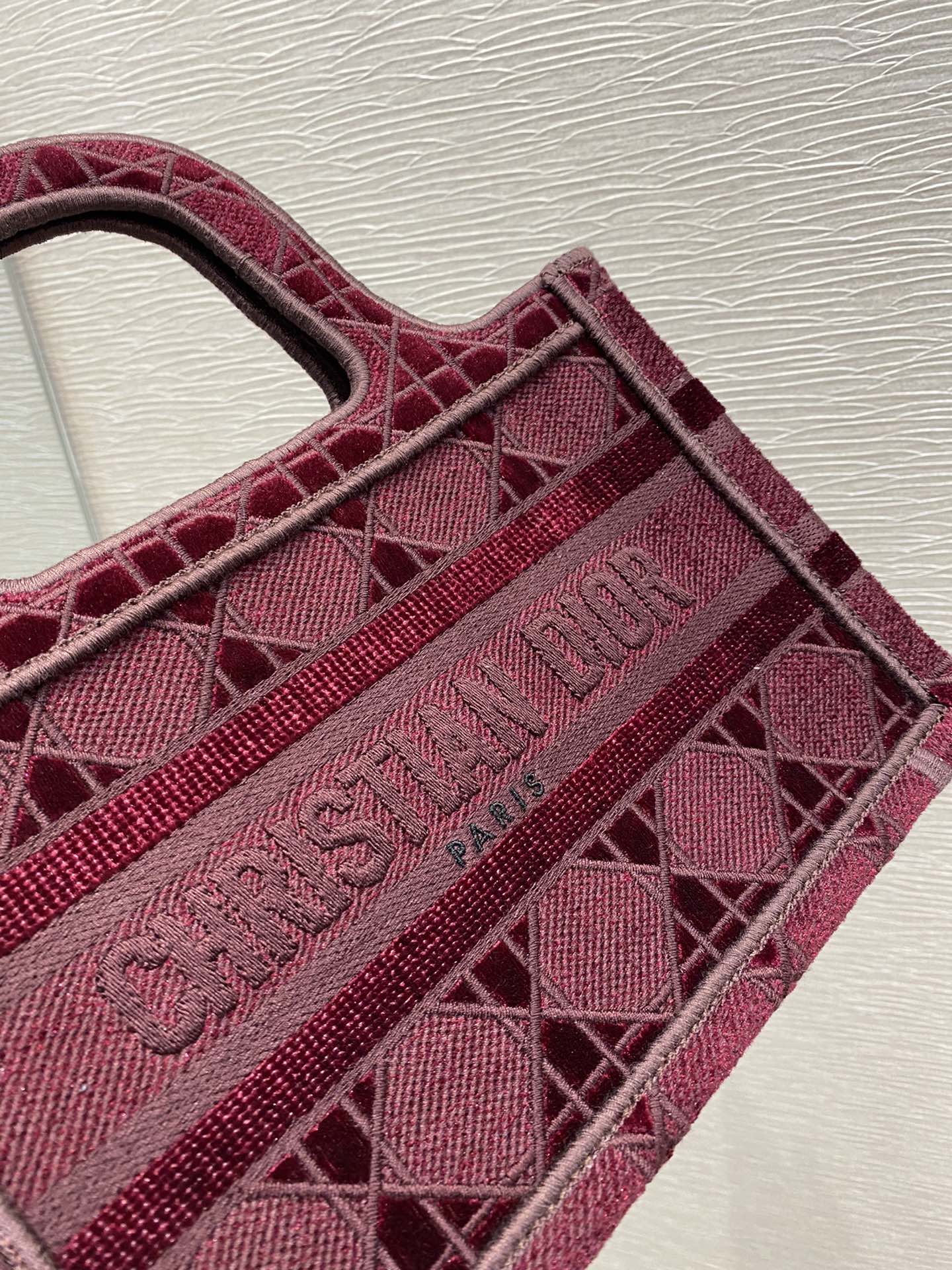 Christian Dior Mini Dior Book Tote Red Embroidery Red For Women Women’s Handbag 9in/23cm CD
