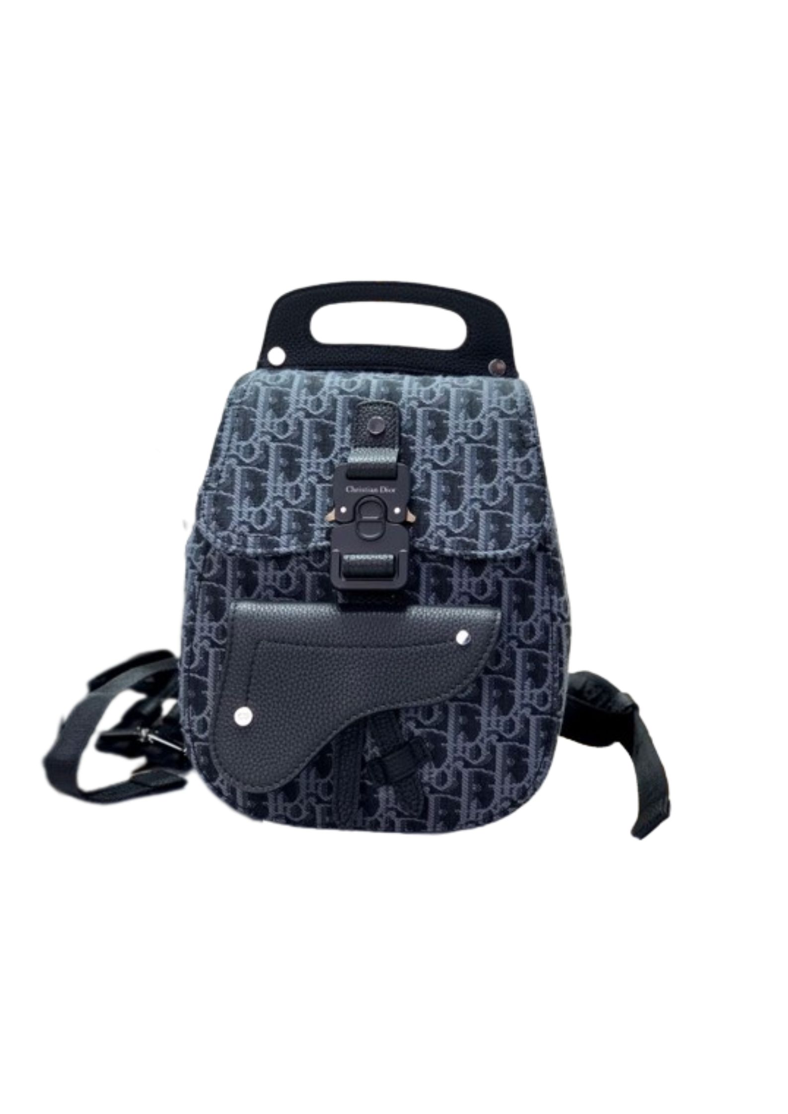 Christian Dior Mini Gallop Backpack Black/White For Men 11 in/27.5 cm