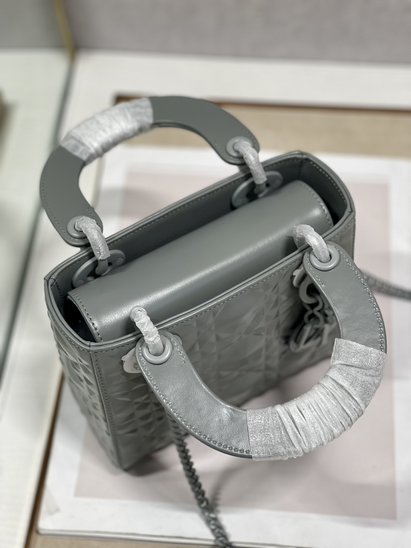 Christian Dior Mini Lady Dior Bag, Dark Grey, For Women Women’s Handbags, Crossbody Bags, 17cm CD