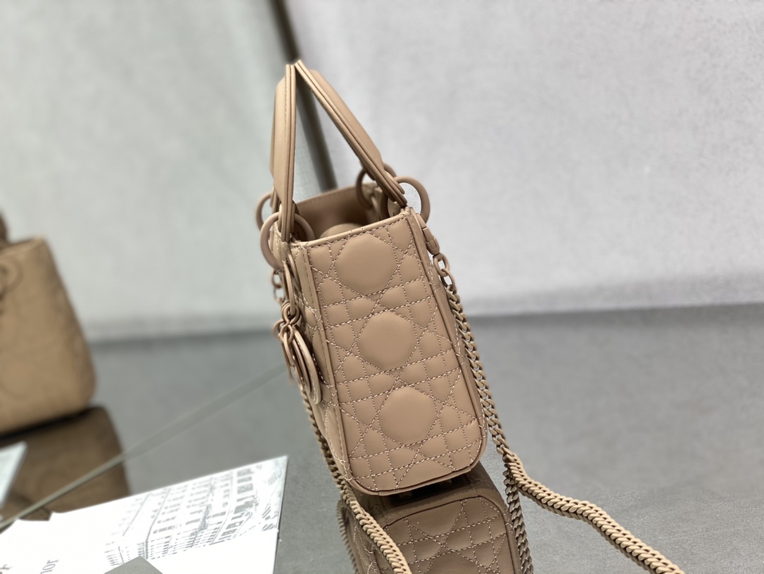Christian Dior Mini Lady Dior Bag Black/Jade Green/White/Beige For Women 6.5in/17cm