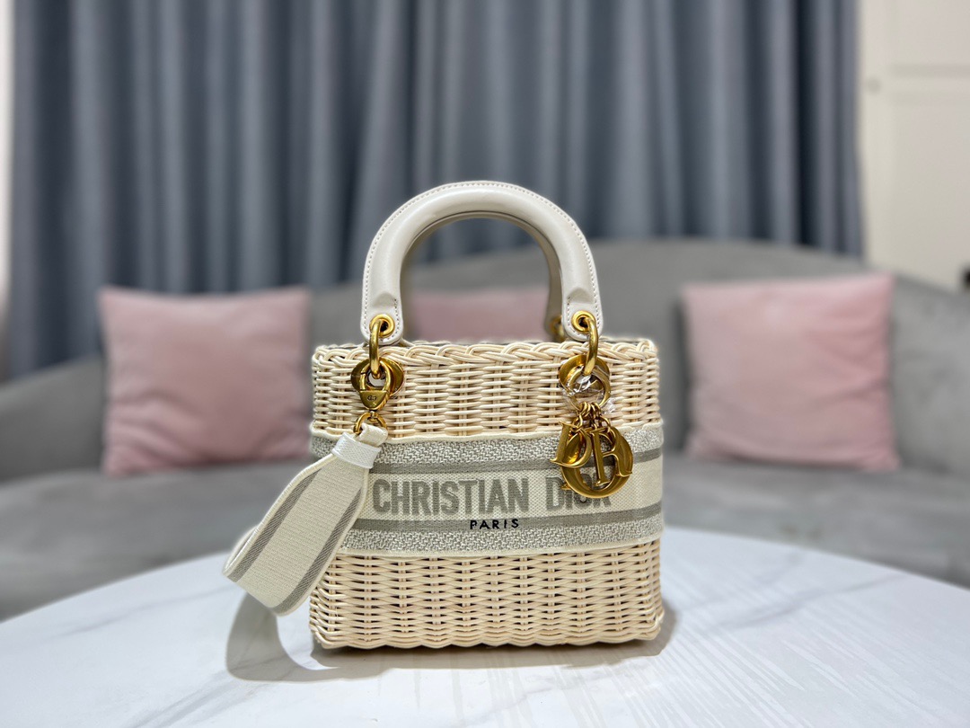 Christian Dior Mini Lady Dior Bag Grey, For Women, Women’s Handbags 17cm/6.5in CD