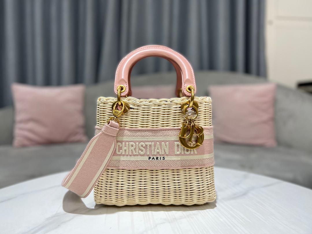 Christian Dior Mini Lady Dior Bag Pink, For Women, Women’s Handbags 17cm/6.5in CD