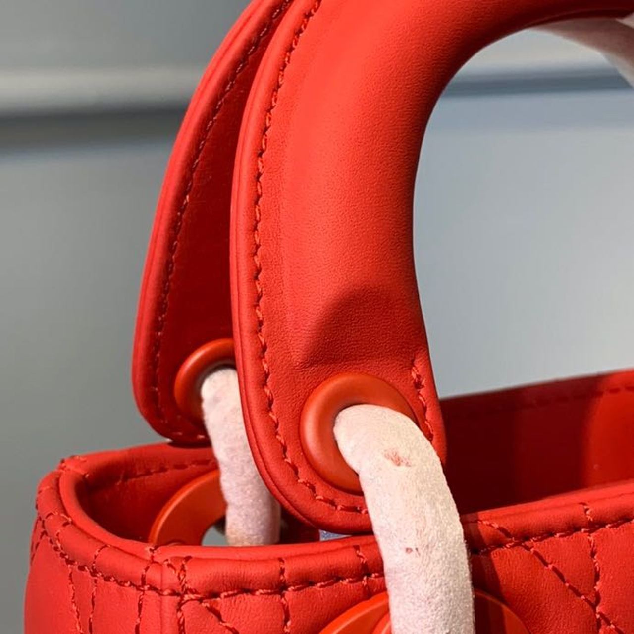 Christian Dior Mini Lady Dior Bag with Chain Matte Hardware Spring/Summer Collection, Red , For Women Women’s Handbags, 18cm CD