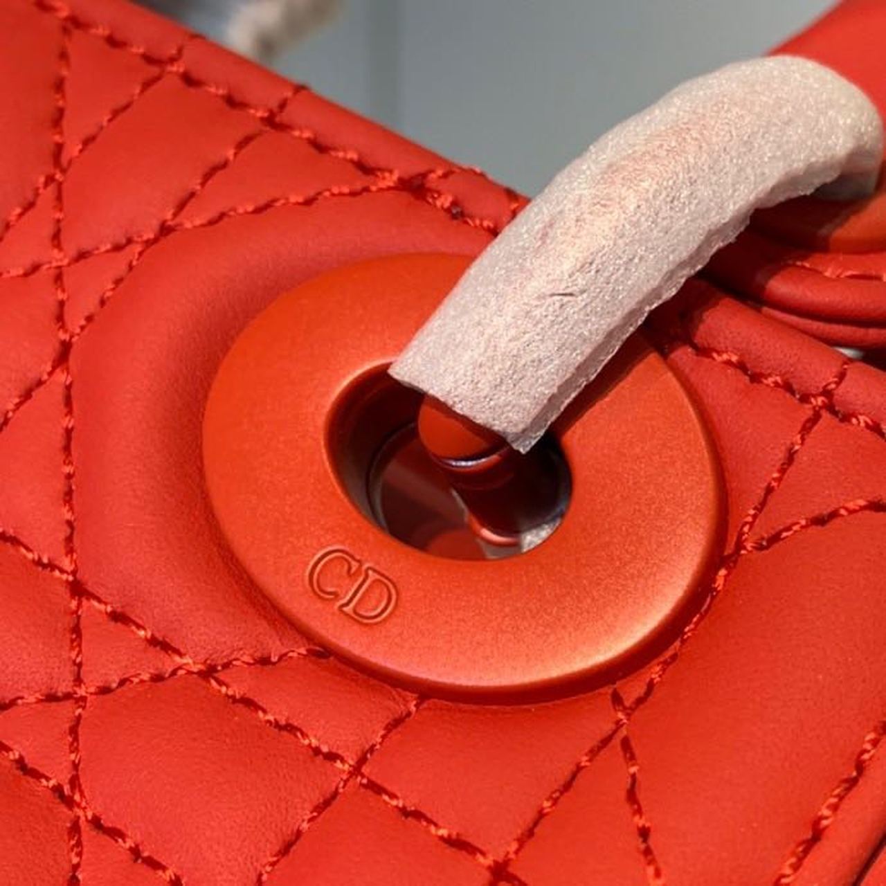 Christian Dior Mini Lady Dior Bag with Chain Matte Hardware Spring/Summer Collection, Red , For Women Women’s Handbags, 18cm CD