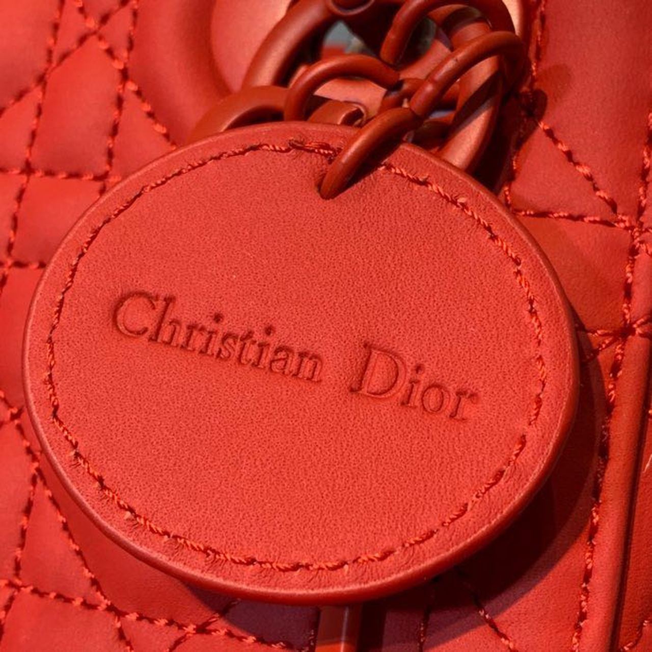 Christian Dior Mini Lady Dior Bag with Chain Matte Hardware Spring/Summer Collection, Red , For Women Women’s Handbags, 18cm CD