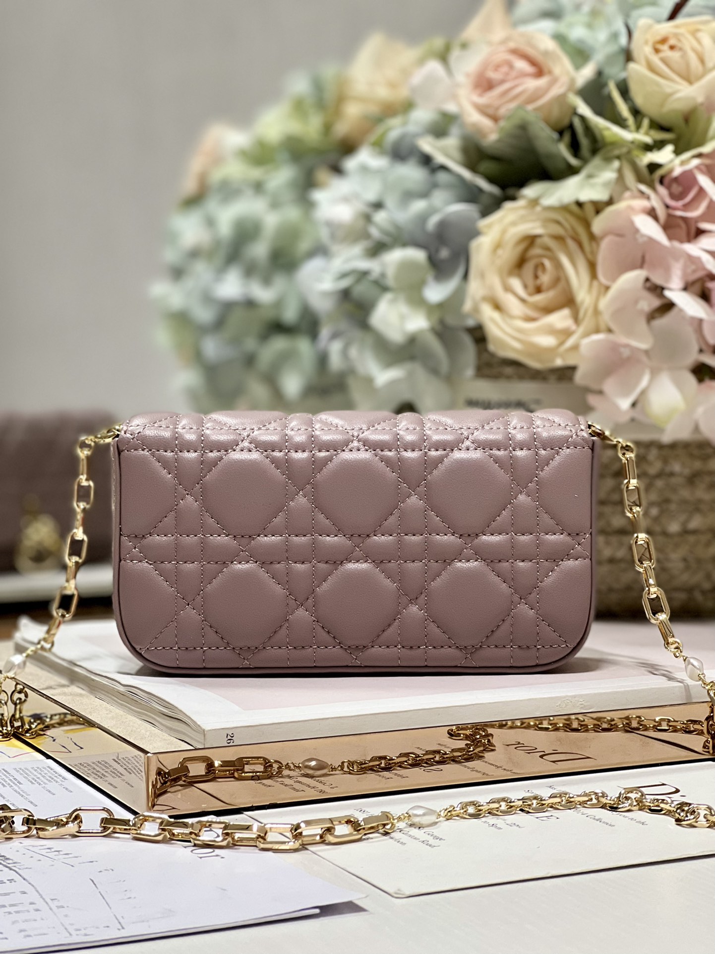 Christian Dior Mini Miss Dior Bag White/ Black/ Blue/ Light Purple For Women 7 in/18.cm