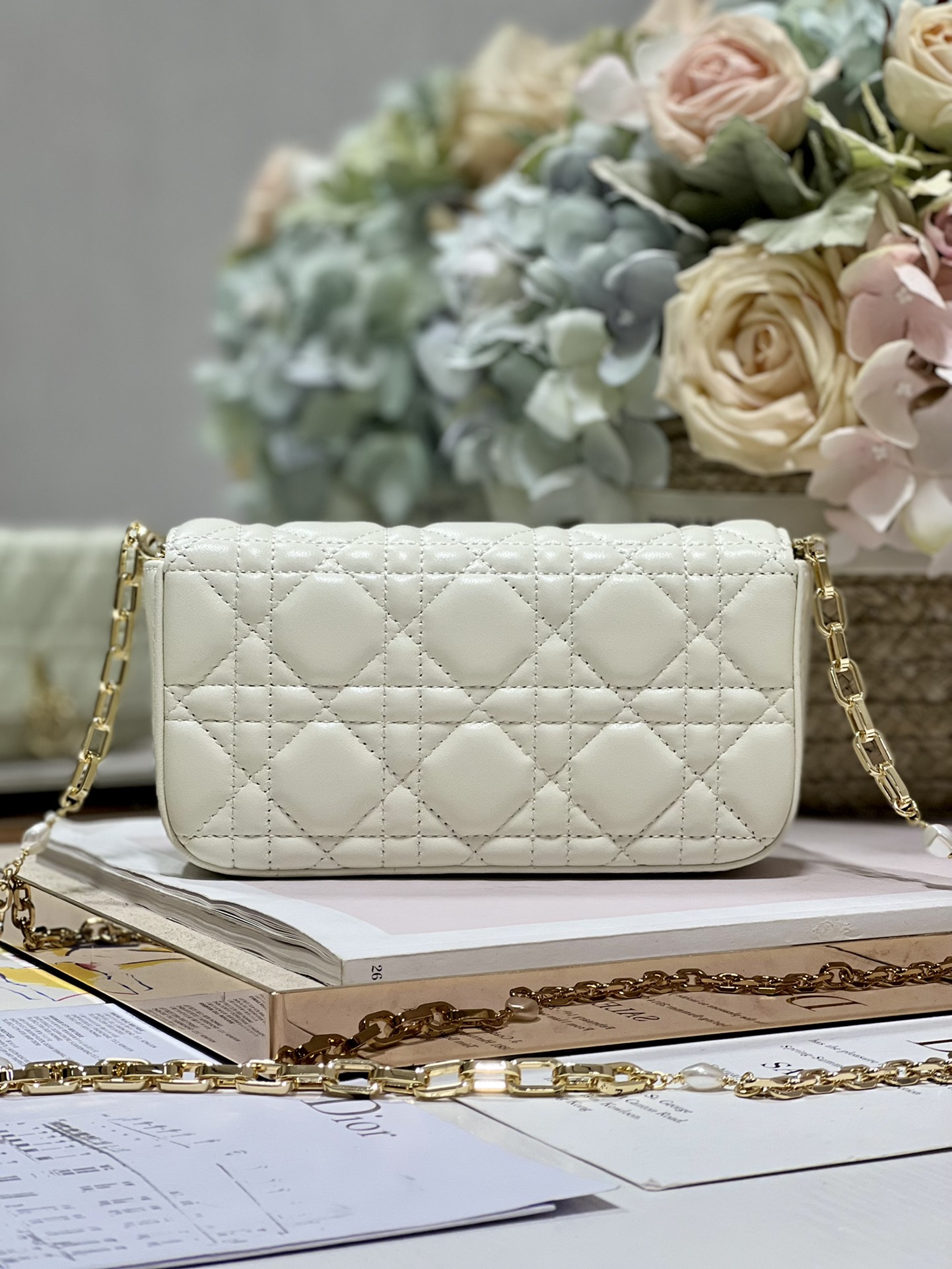Christian Dior Mini Miss Dior Bag White/ Black/ Blue/ Light Purple For Women 7 in/18.cm