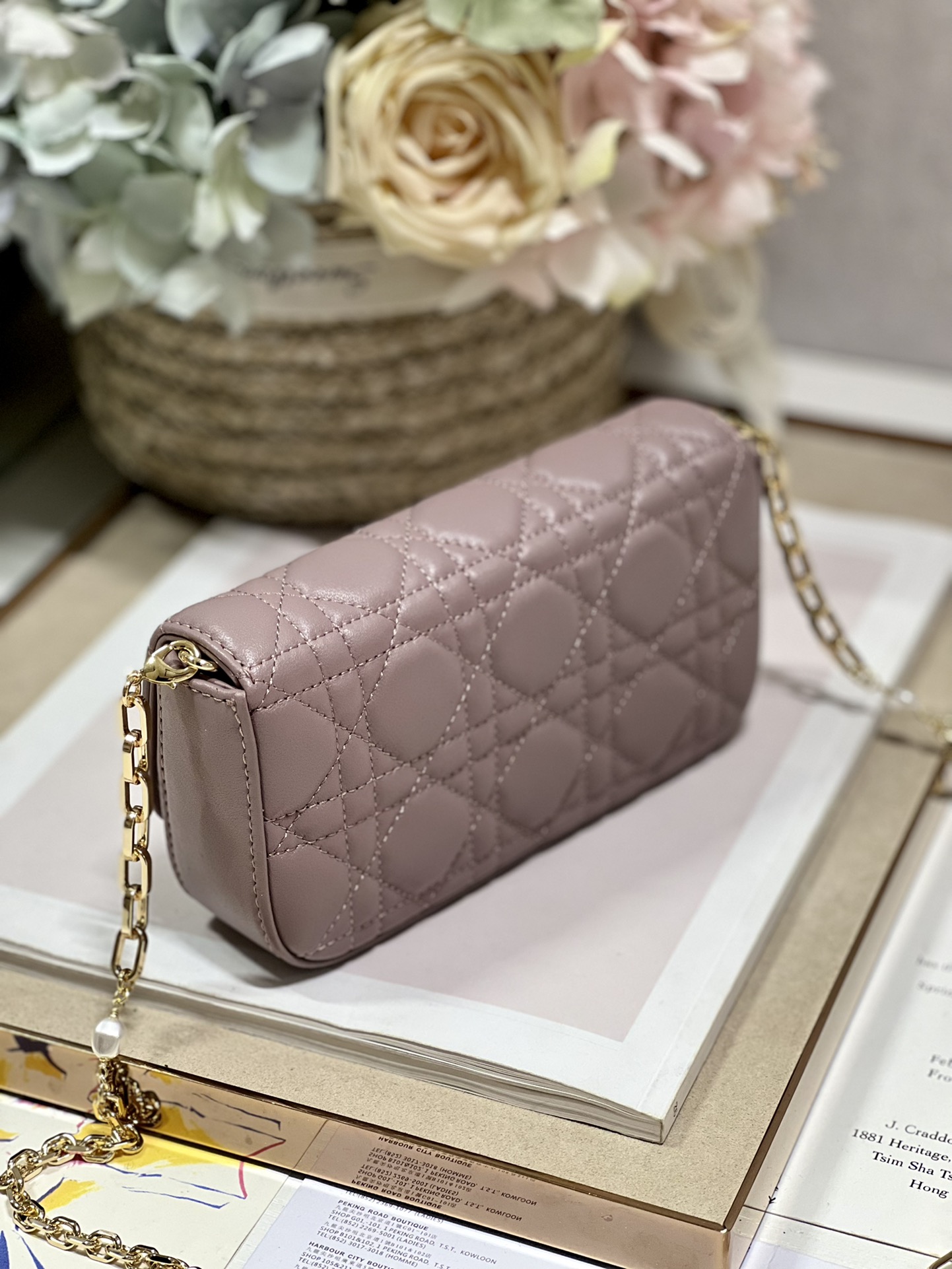 Christian Dior Mini Miss Dior Bag White/ Black/ Blue/ Light Purple For Women 7 in/18.cm