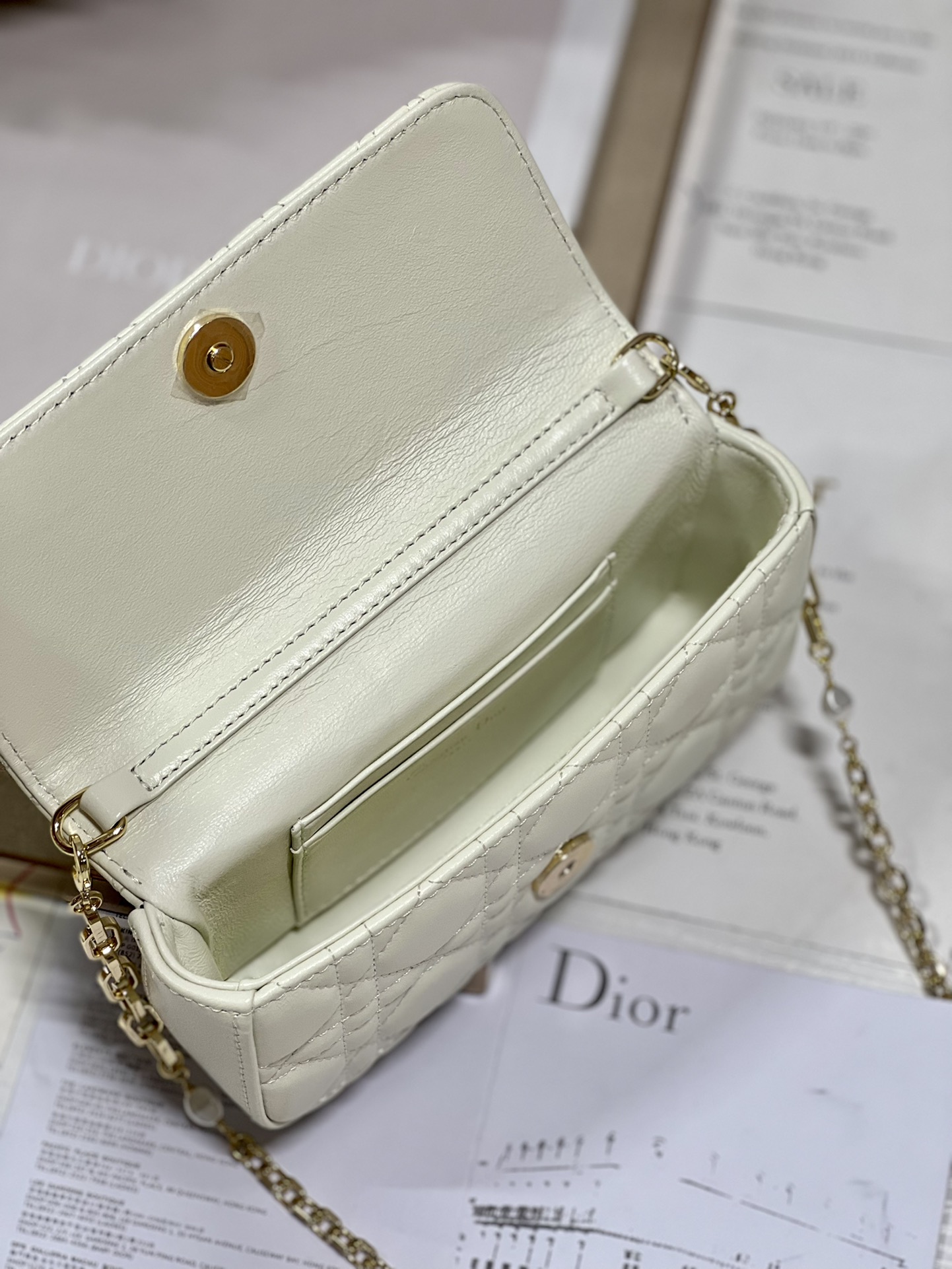 Christian Dior Mini Miss Dior Bag White/ Black/ Blue/ Light Purple For Women 7 in/18.cm