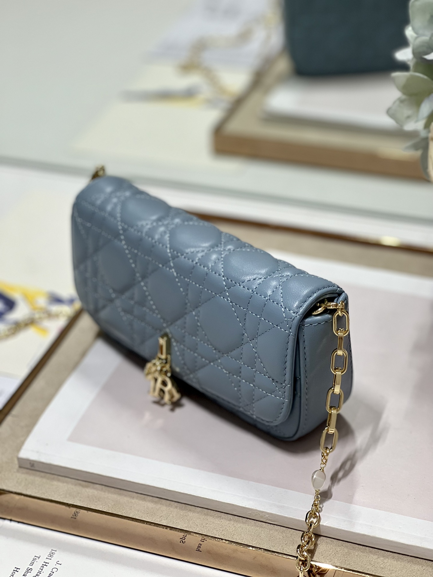 Christian Dior Mini Miss Dior Bag White/ Black/ Blue/ Light Purple For Women 7 in/18.cm