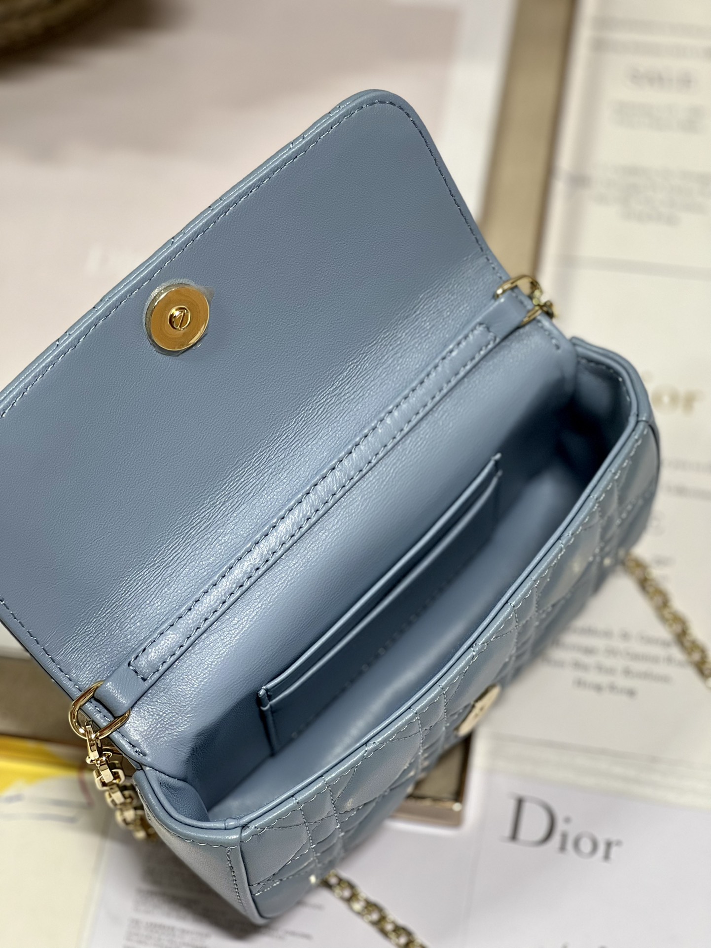 Christian Dior Mini Miss Dior Bag White/ Black/ Blue/ Light Purple For Women 7 in/18.cm