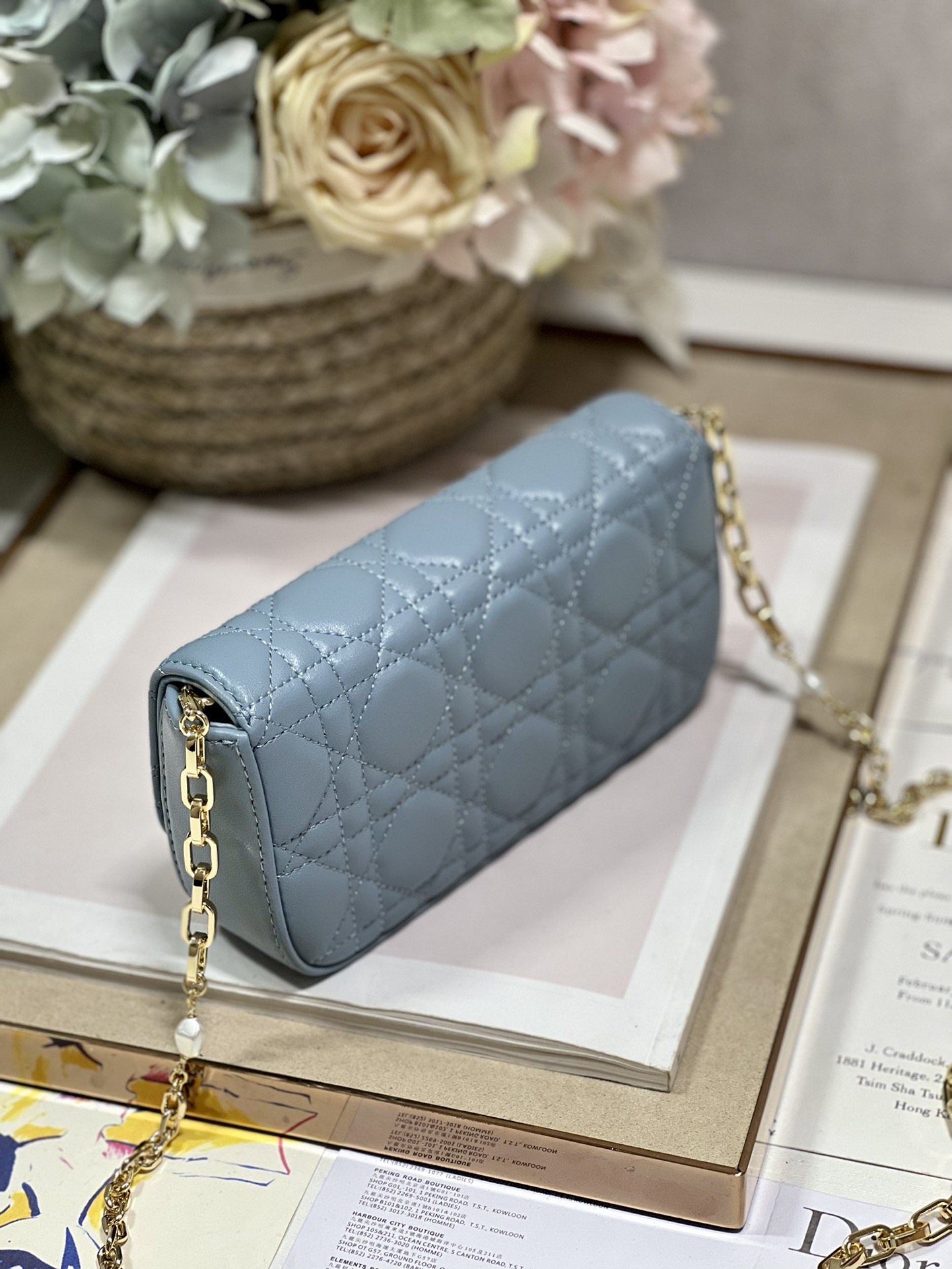 Christian Dior Mini Miss Dior Bag White/ Black/ Blue/ Light Purple For Women 7 in/18.cm