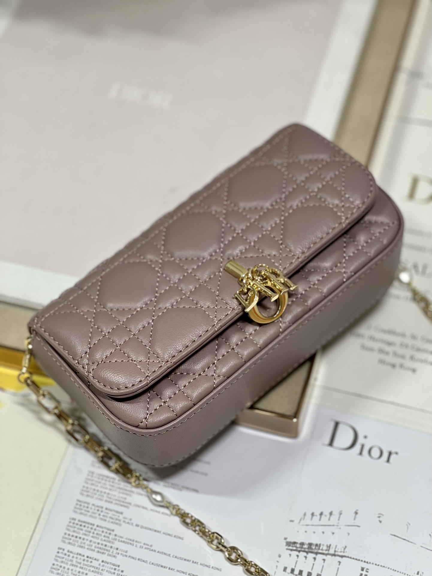 Christian Dior Mini Miss Dior Bag White/ Black/ Blue/ Light Purple For Women 7 in/18.cm