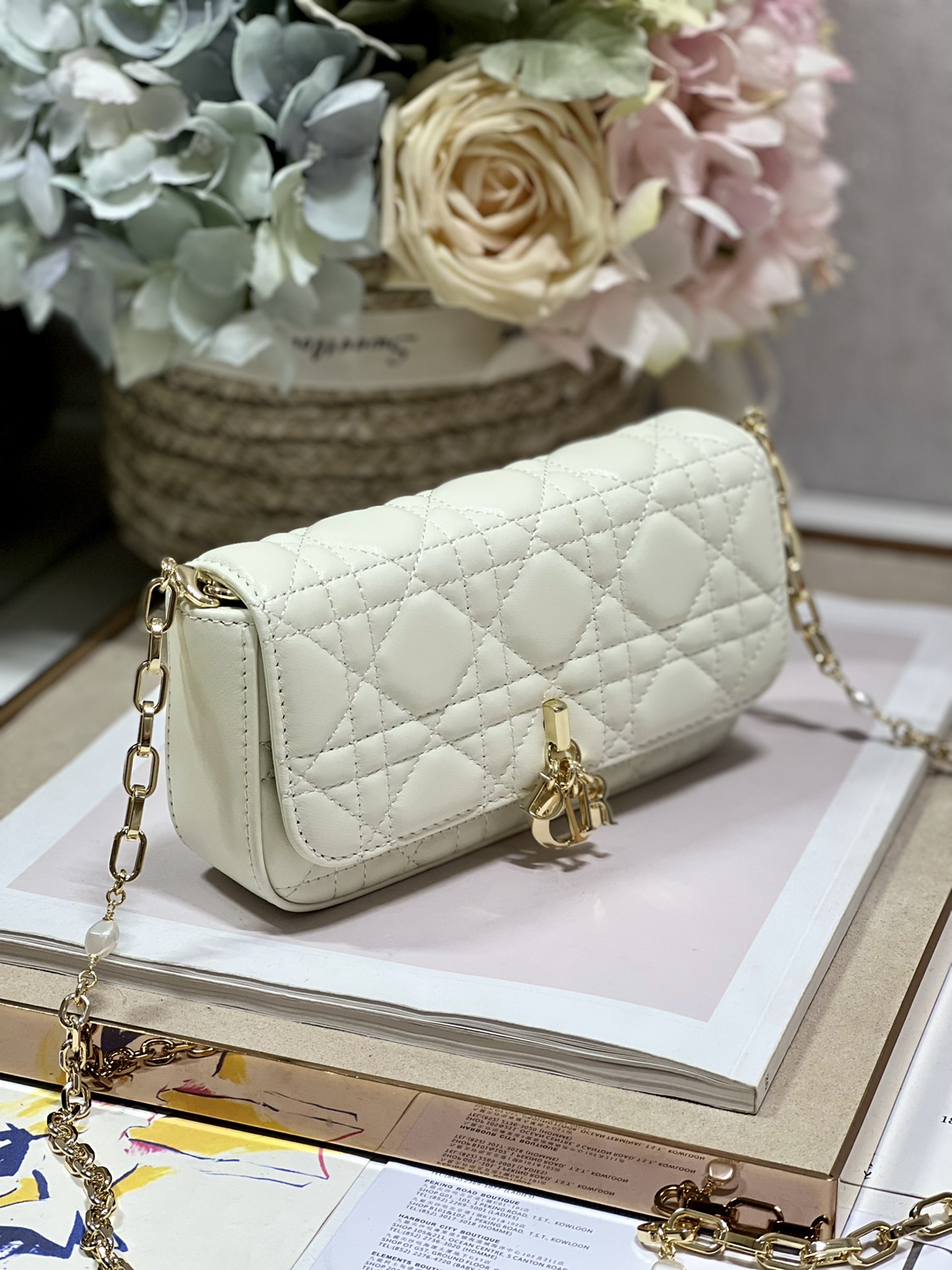 Christian Dior Mini Miss Dior Bag White/ Black/ Blue/ Light Purple For Women 7 in/18.cm